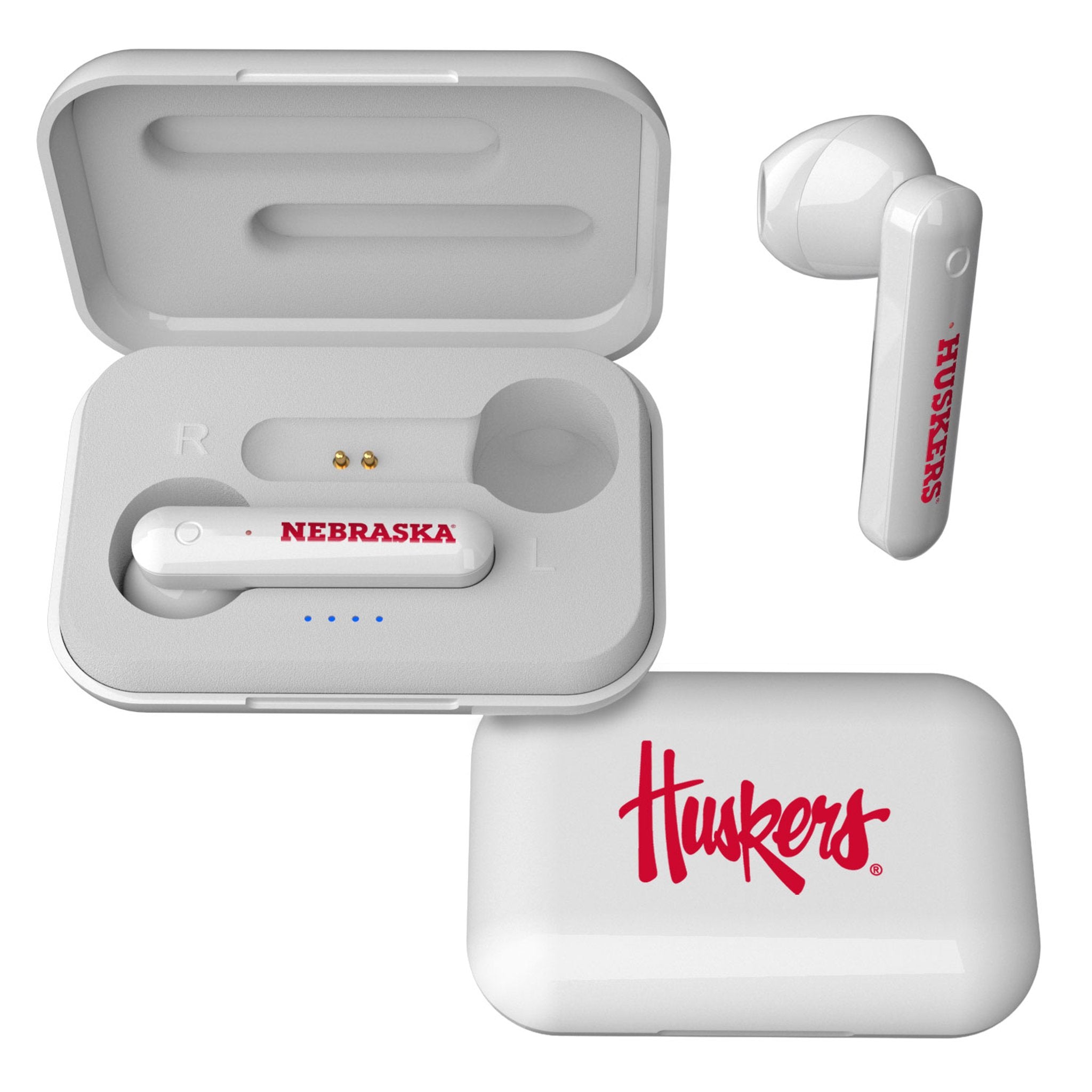 University of Nebraska Huskers Insignia Wireless TWS Earbuds - Sports Gifts, Sports Memorabilia, Sports Collectibles, Fan Shop