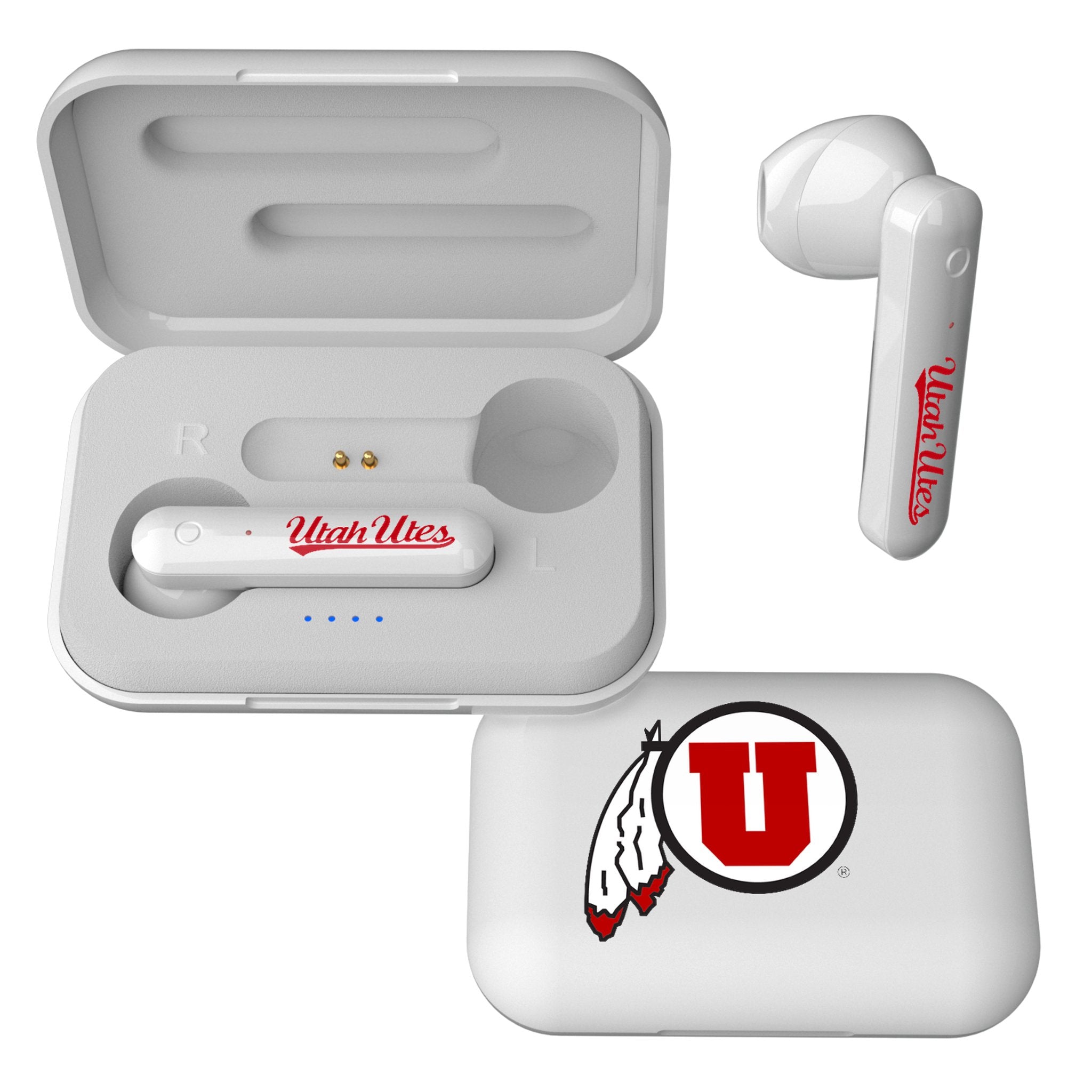 University of Utah Utes Insignia Wireless TWS Earbuds - Sports Gifts, Sports Memorabilia, Sports Collectibles, Fan Shop