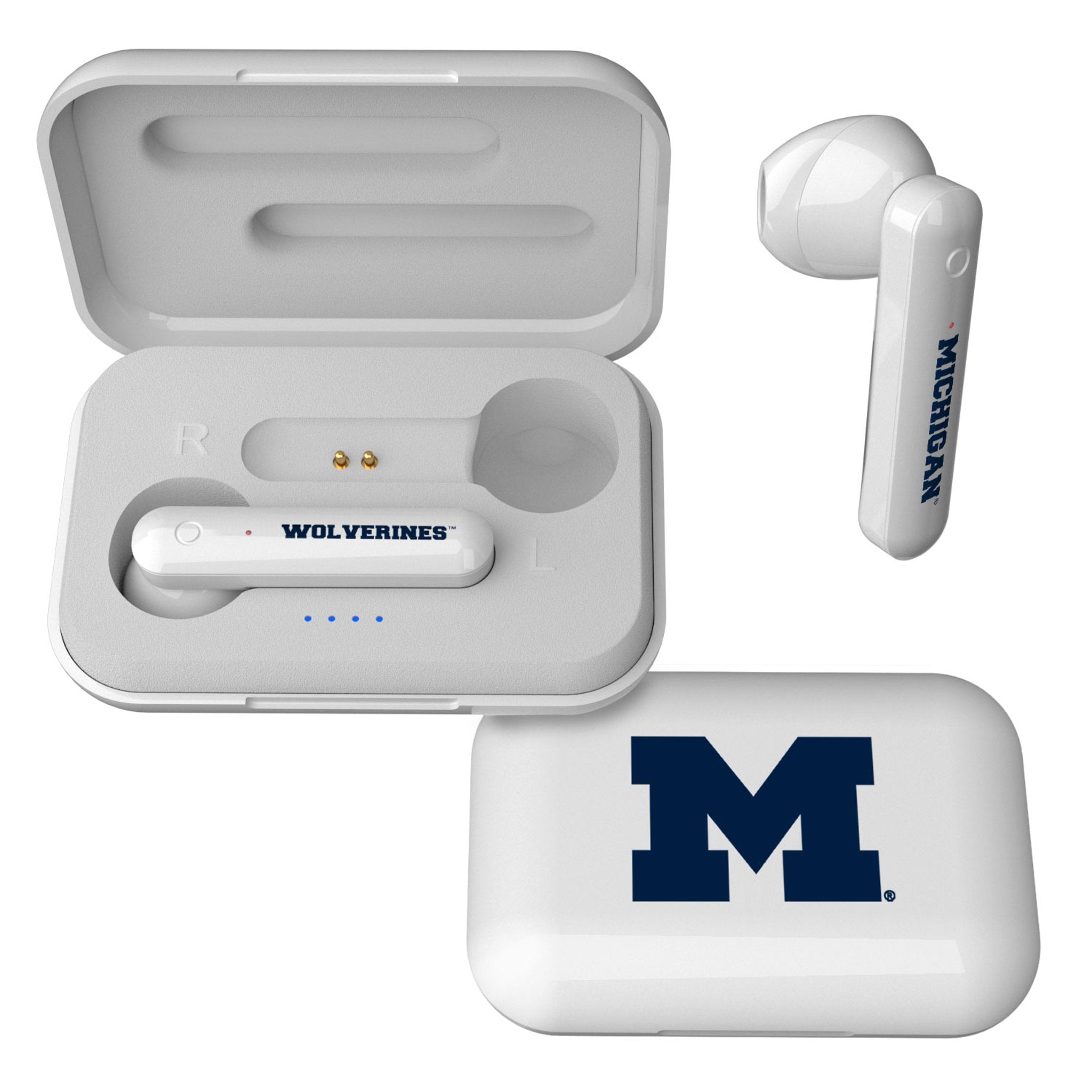 University of Michigan Wolverines Insignia Wireless TWS Earbuds - Sports Gifts, Sports Memorabilia, Sports Collectibles, Fan Shop