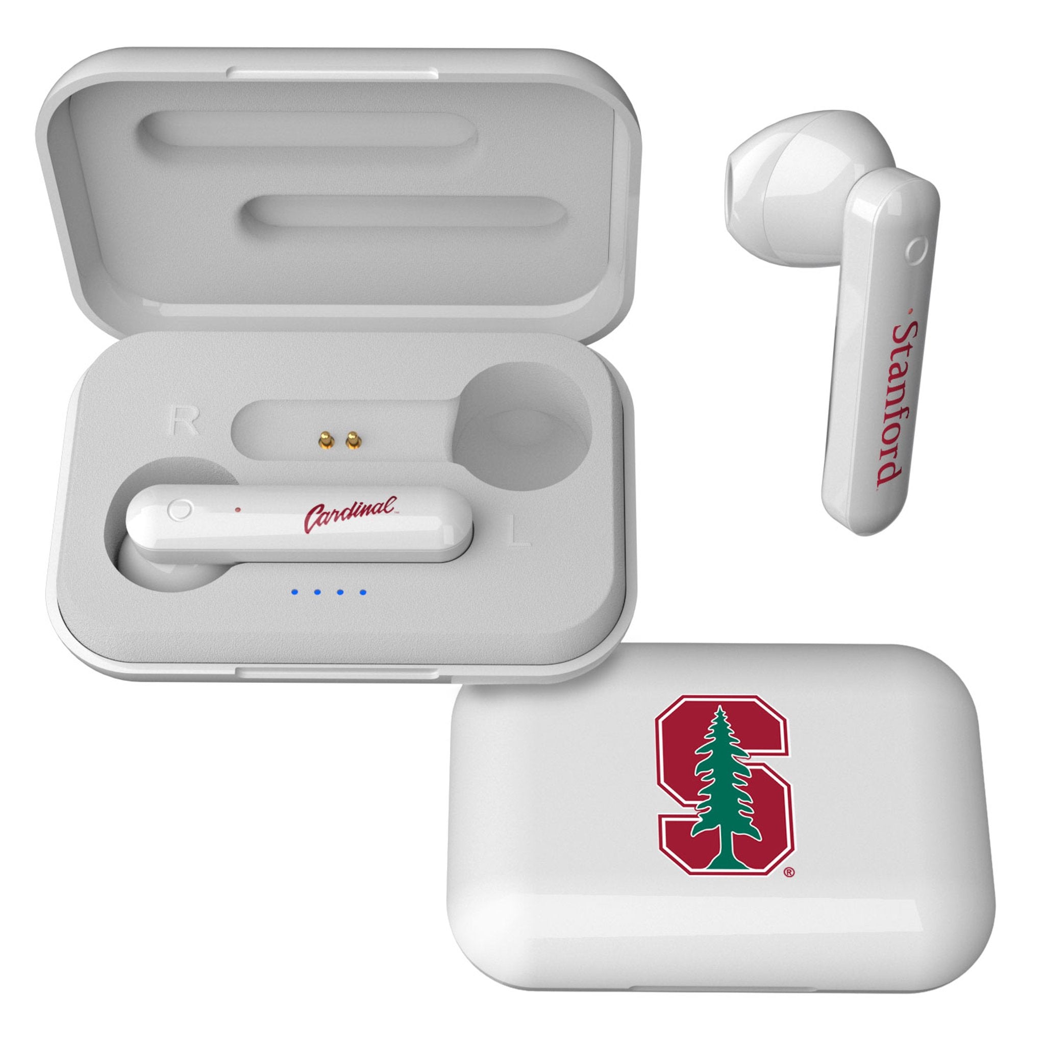 Stanford University Cardinal Insignia Wireless TWS Earbuds - Sports Gifts, Sports Memorabilia, Sports Collectibles, Fan Shop