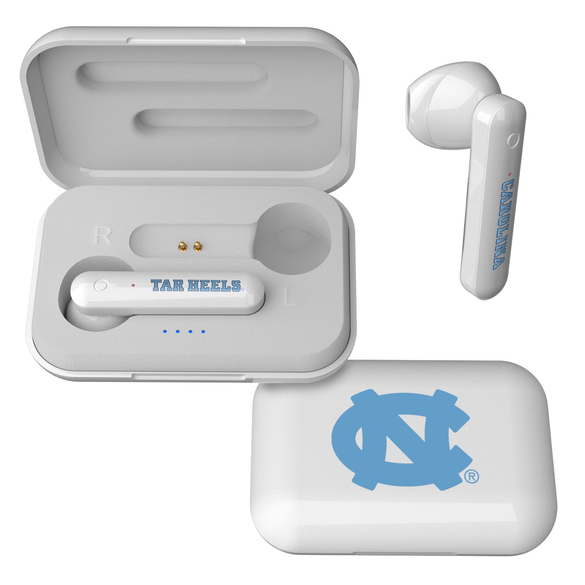University of North Carolina Tar Heels Insignia Wireless TWS Earbuds - Sports Gifts, Sports Memorabilia, Sports Collectibles, Fan Shop