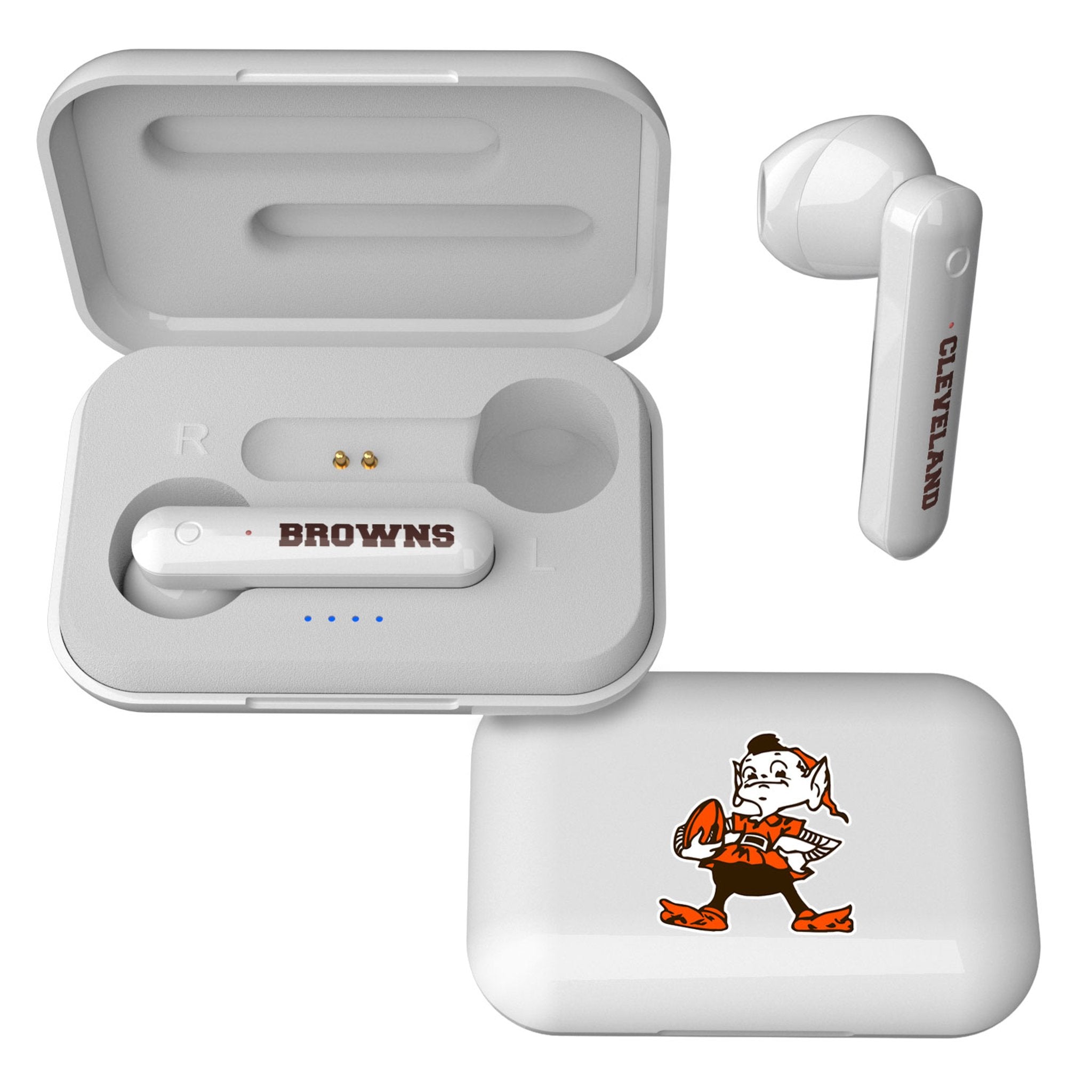 Cleveland Browns Historic Collection Insignia Wireless TWS Earbuds - Sports Gifts, Sports Memorabilia, Sports Collectibles, Fan Shop