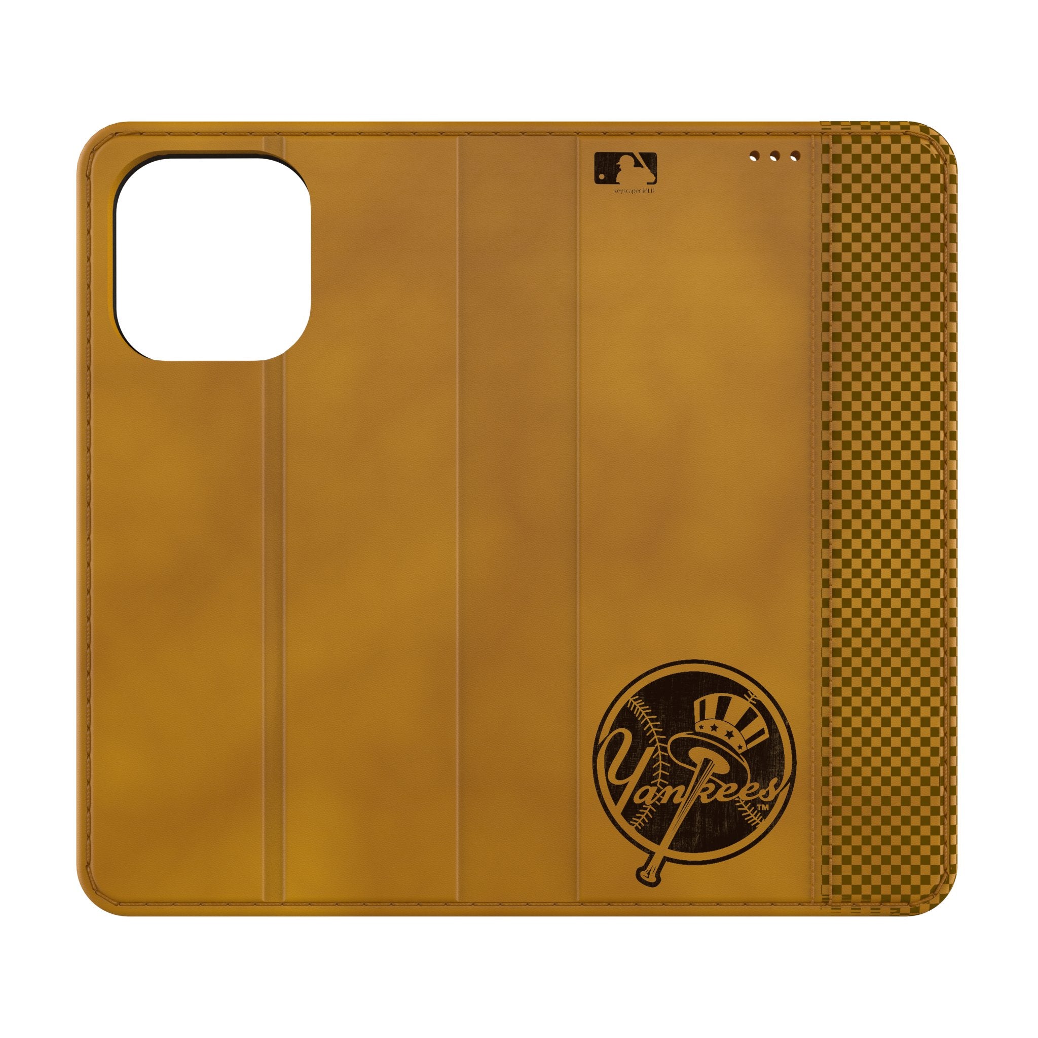 New York Yankees Burn Folio Phone Case for Apple iPhone - Sports Gifts, Sports Memorabilia, Sports Collectibles, Fan Shop
