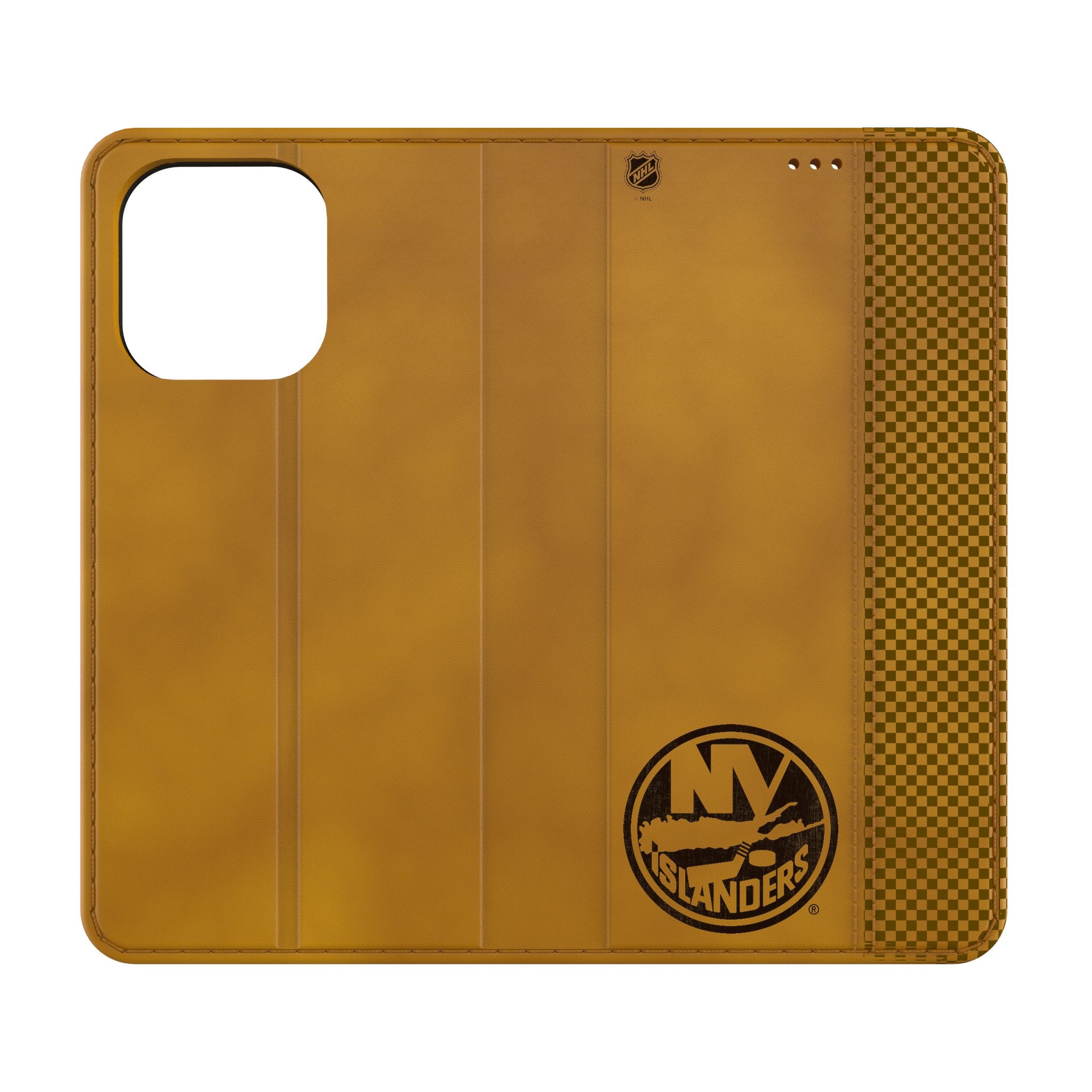 New York Islanders Burn Folio Phone Case for Apple iPhone - Sports Gifts, Sports Memorabilia, Sports Collectibles, Fan Shop