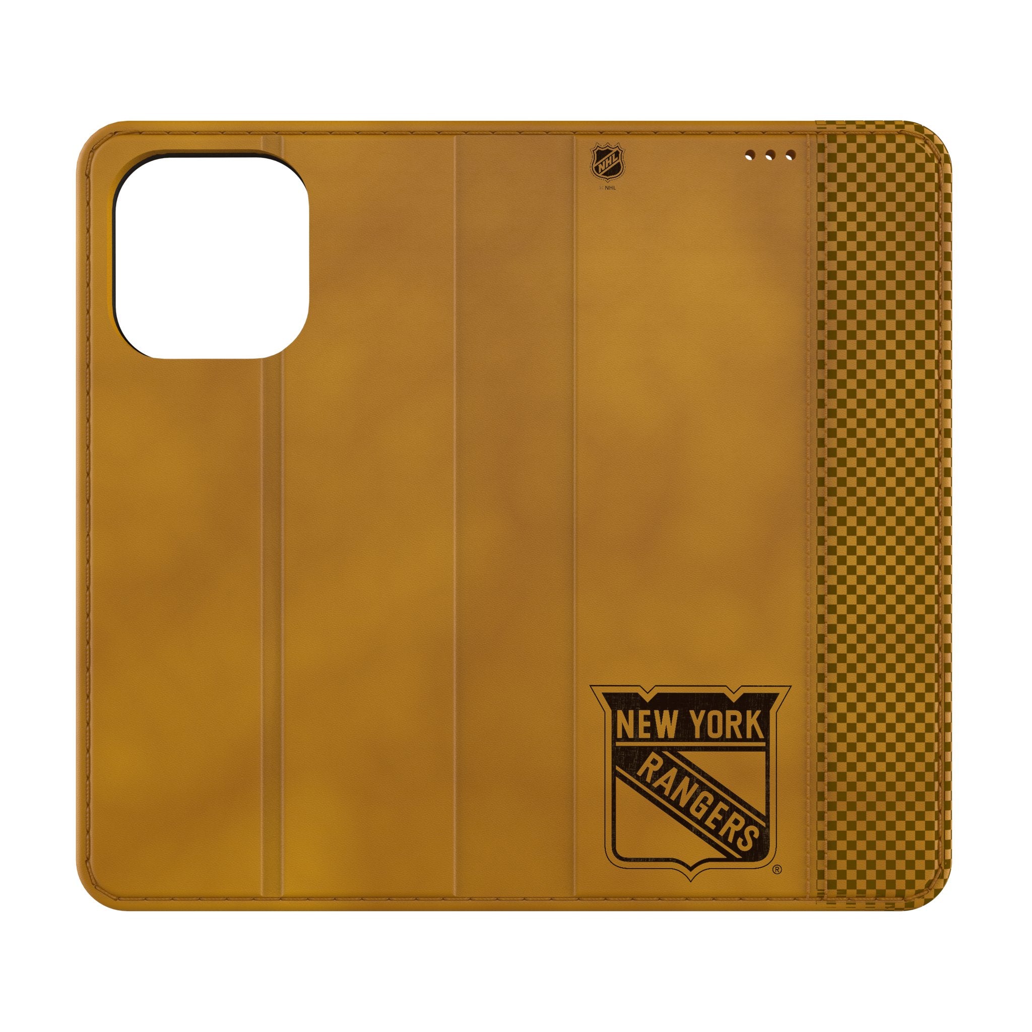 New York Rangers Burn Folio Phone Case for Apple iPhone - Sports Gifts, Sports Memorabilia, Sports Collectibles, Fan Shop