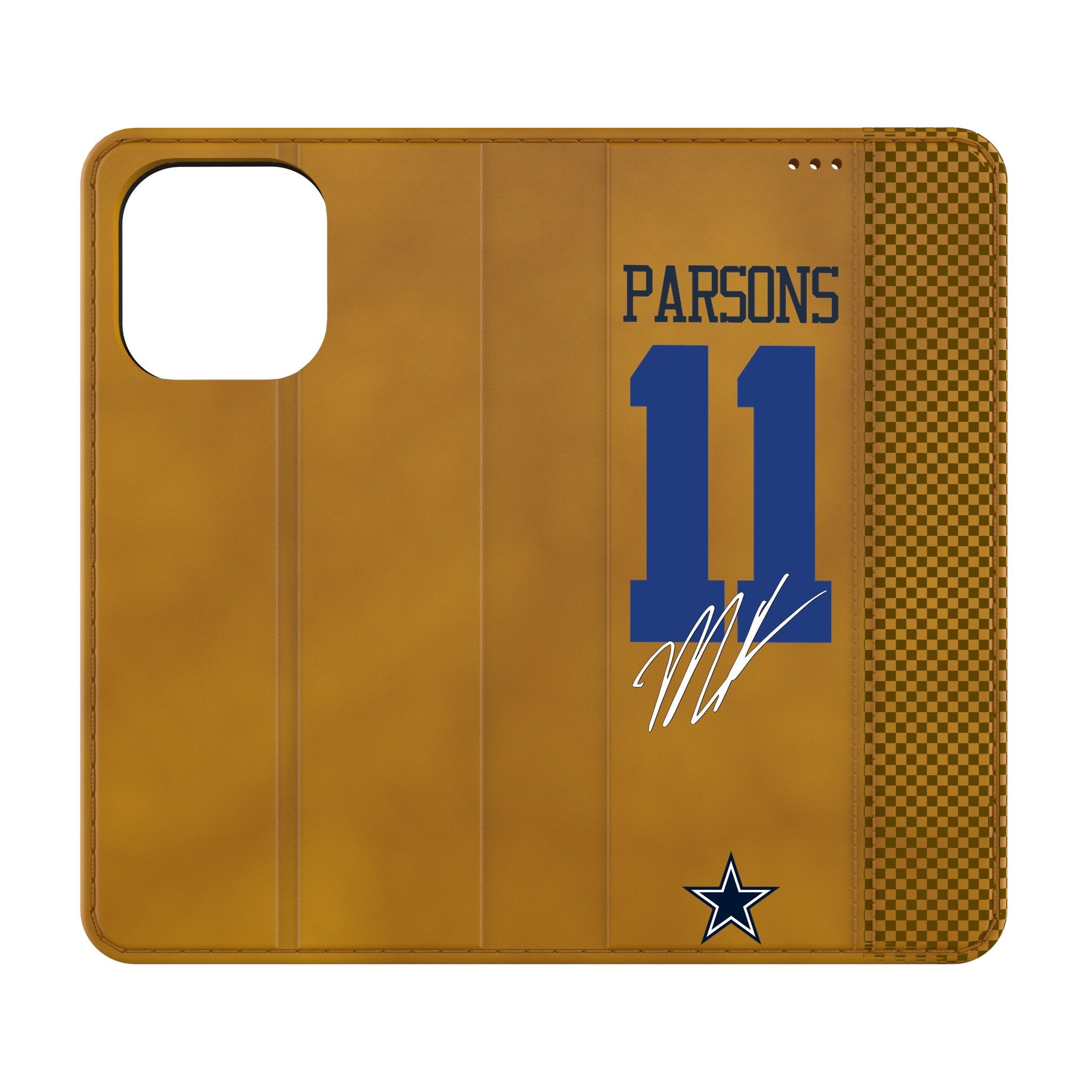 Micah Parsons Dallas Cowboys 11 Game Tactic Folio Phone Case for Apple iPhone - Sports Gifts, Sports Memorabilia, Sports Collectibles, Fan Shop