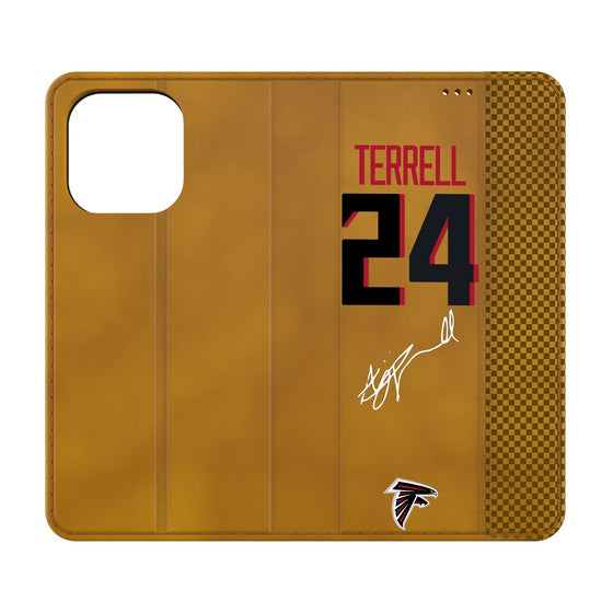 A.J. Terrell Atlanta Falcons 24 Game Tactic Folio Phone Case for Apple iPhone - Sports Gifts, Sports Memorabilia, Sports Collectibles, Fan Shop