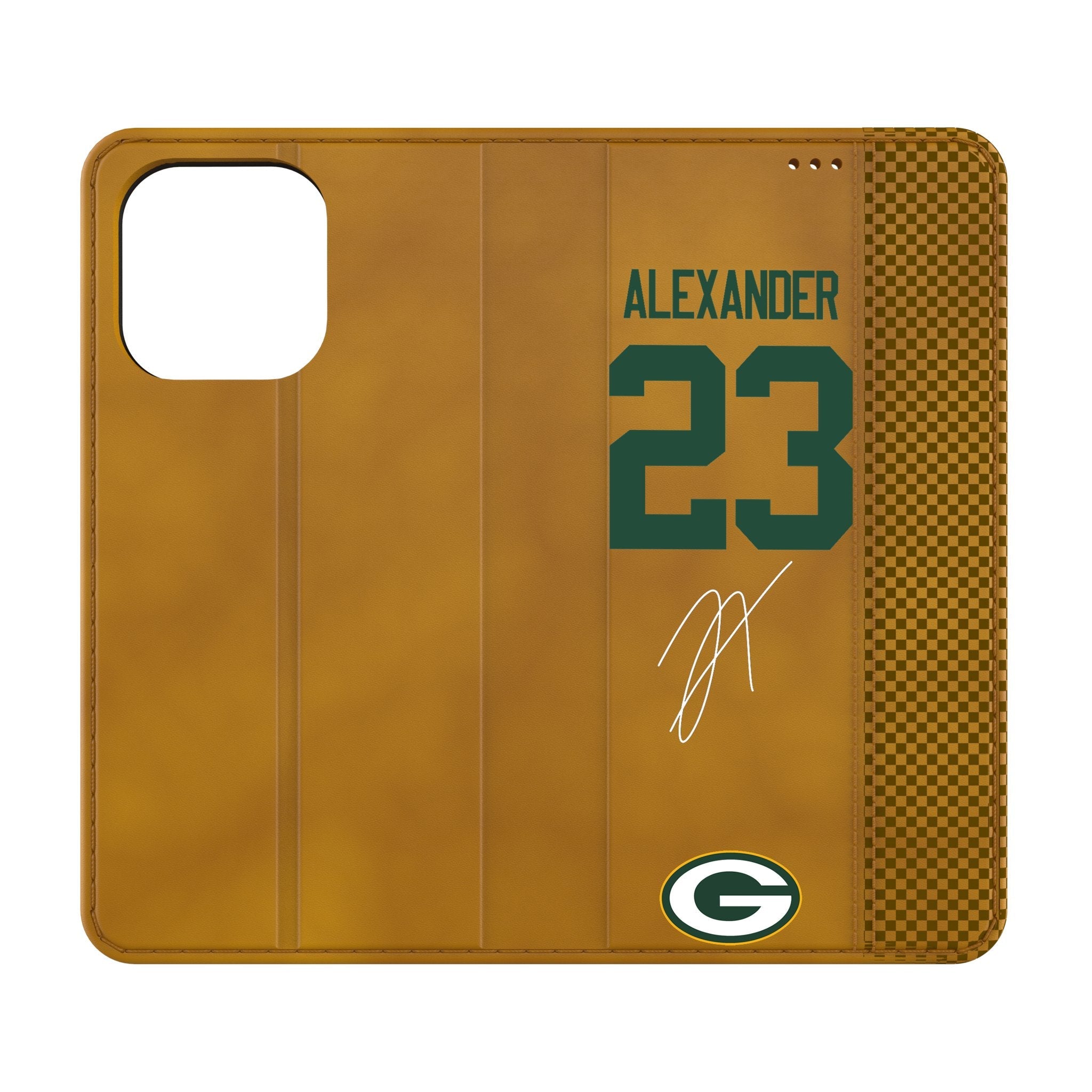 Jaire Alexander Green Bay Packers 23 Game Tactic Folio Phone Case for Apple iPhone - Sports Gifts, Sports Memorabilia, Sports Collectibles, Fan Shop
