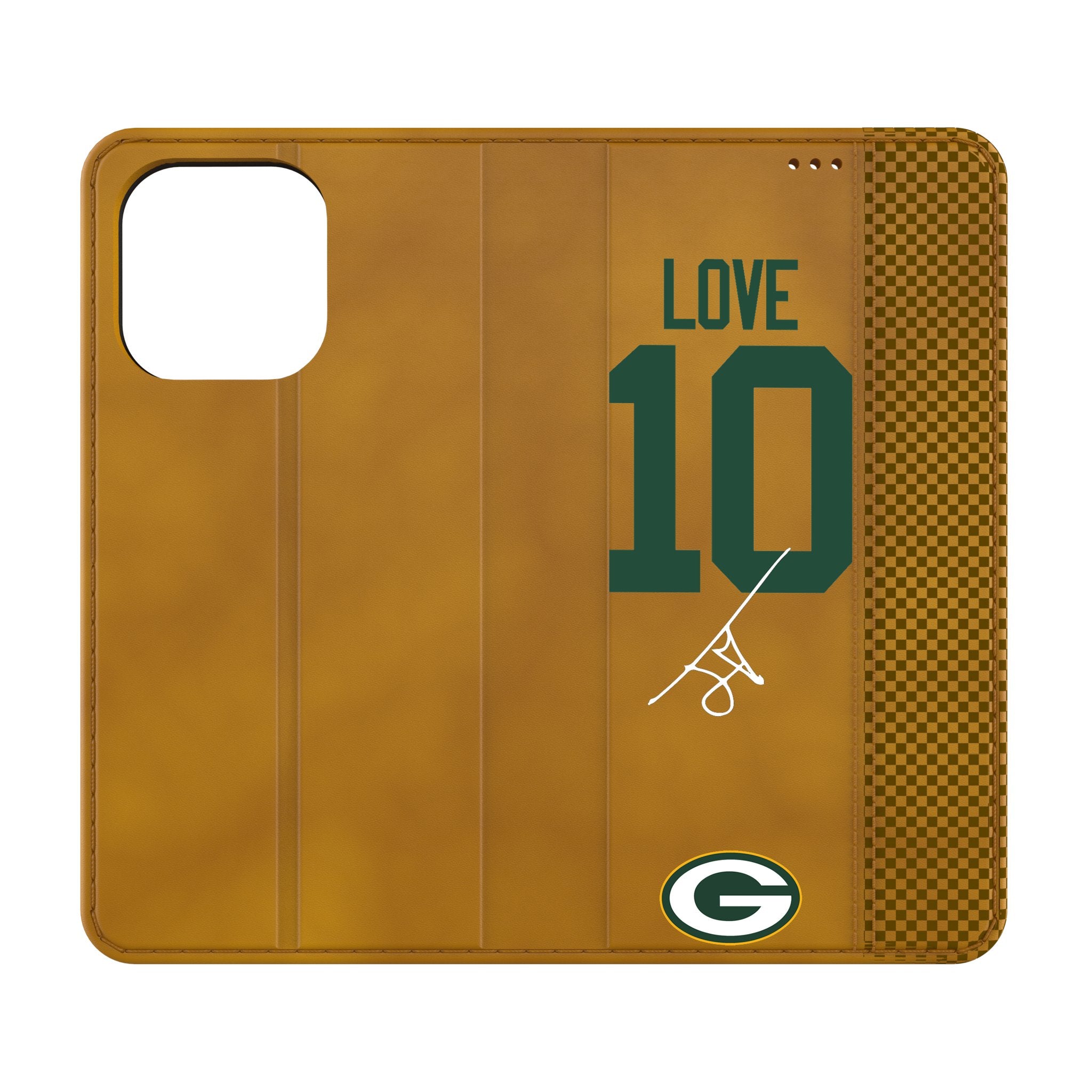 Jordan Love Green Bay Packers 10 Game Tactic Folio Phone Case for Apple iPhone - Sports Gifts, Sports Memorabilia, Sports Collectibles, Fan Shop