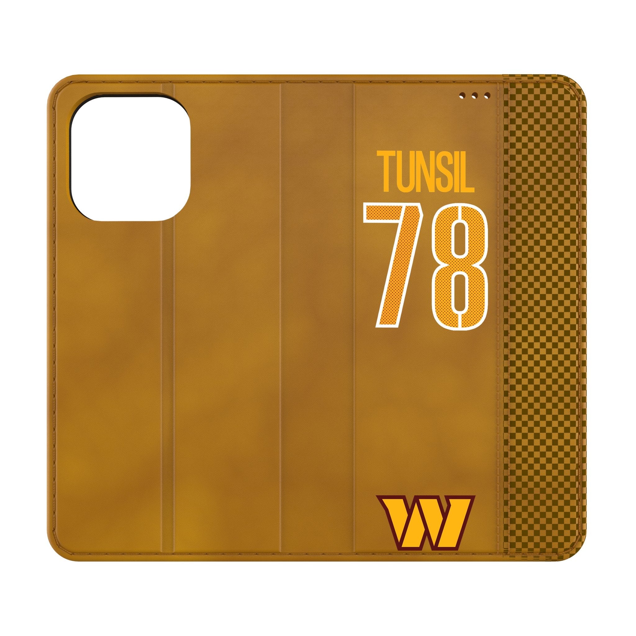 Laremy Tunsil Washington Commanders 78 Game Tactic Folio Phone Case for Apple iPhone - Sports Gifts, Sports Memorabilia, Sports Collectibles, Fan Shop