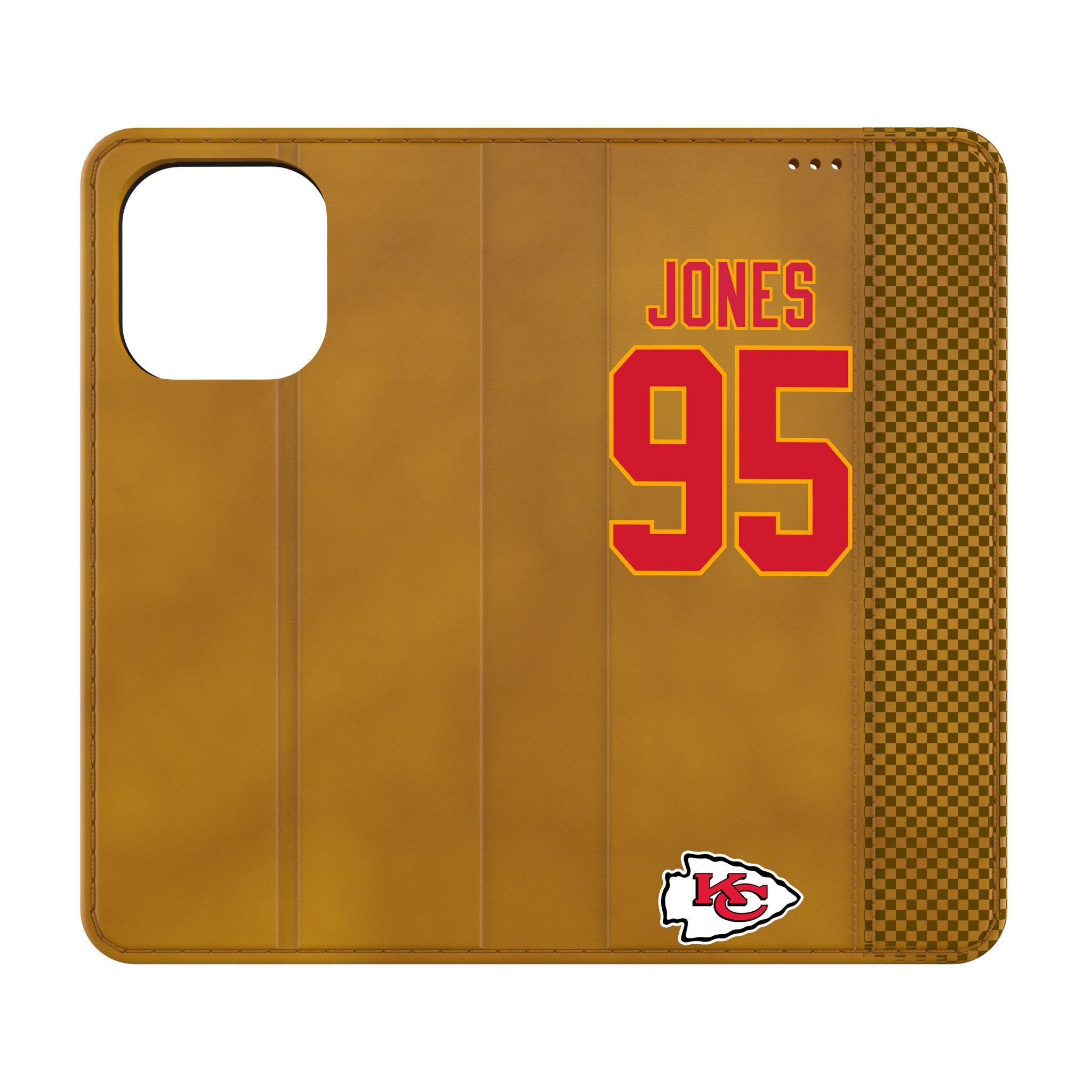 Chris Jones Kansas City Chiefs 95 Game Tactic Folio Phone Case for Apple iPhone - Sports Gifts, Sports Memorabilia, Sports Collectibles, Fan Shop