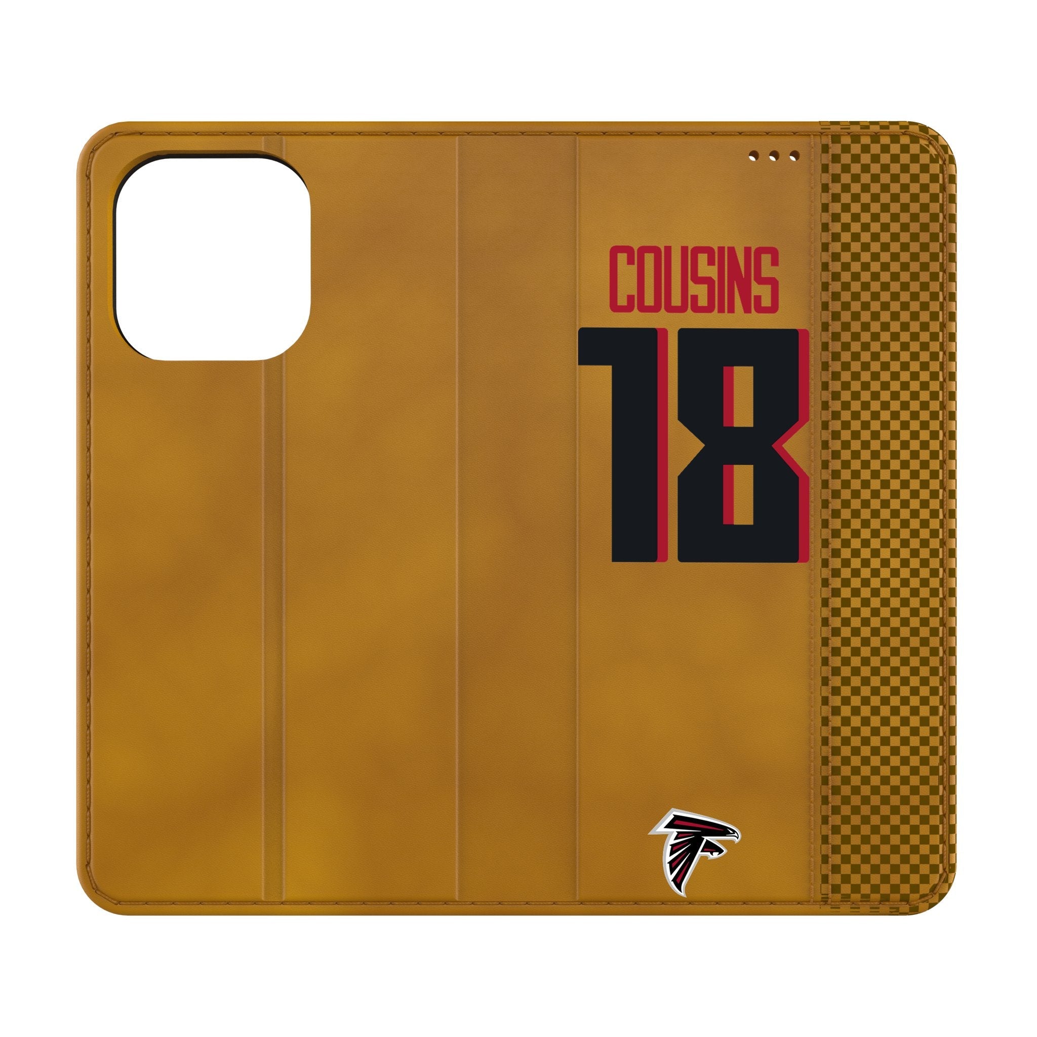 Kirk Cousins Atlanta Falcons 18 Game Tactic Folio Phone Case for Apple iPhone - Sports Gifts, Sports Memorabilia, Sports Collectibles, Fan Shop