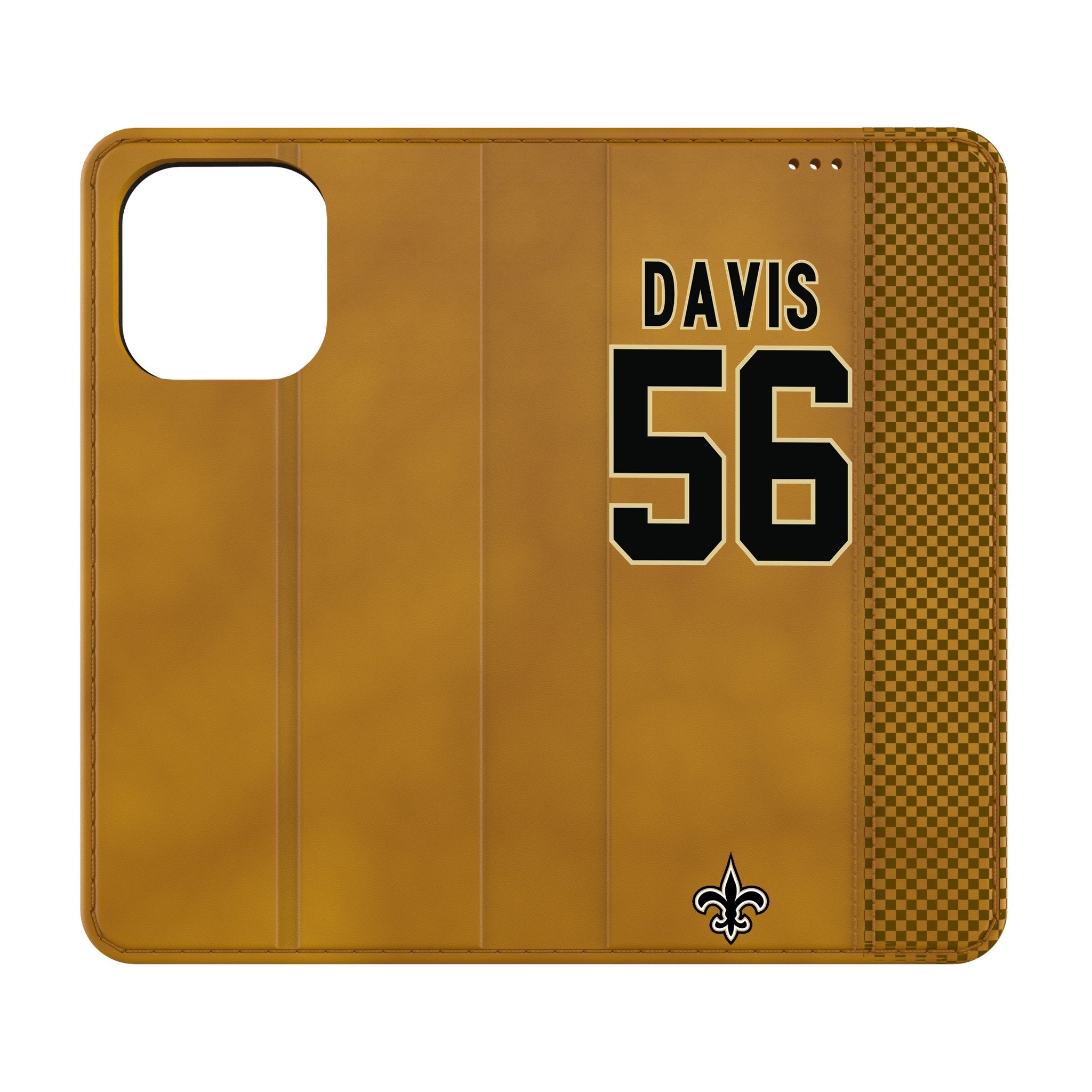 Demario Davis New Orleans Saints 56 Game Tactic Folio Phone Case for Apple iPhone - Sports Gifts, Sports Memorabilia, Sports Collectibles, Fan Shop