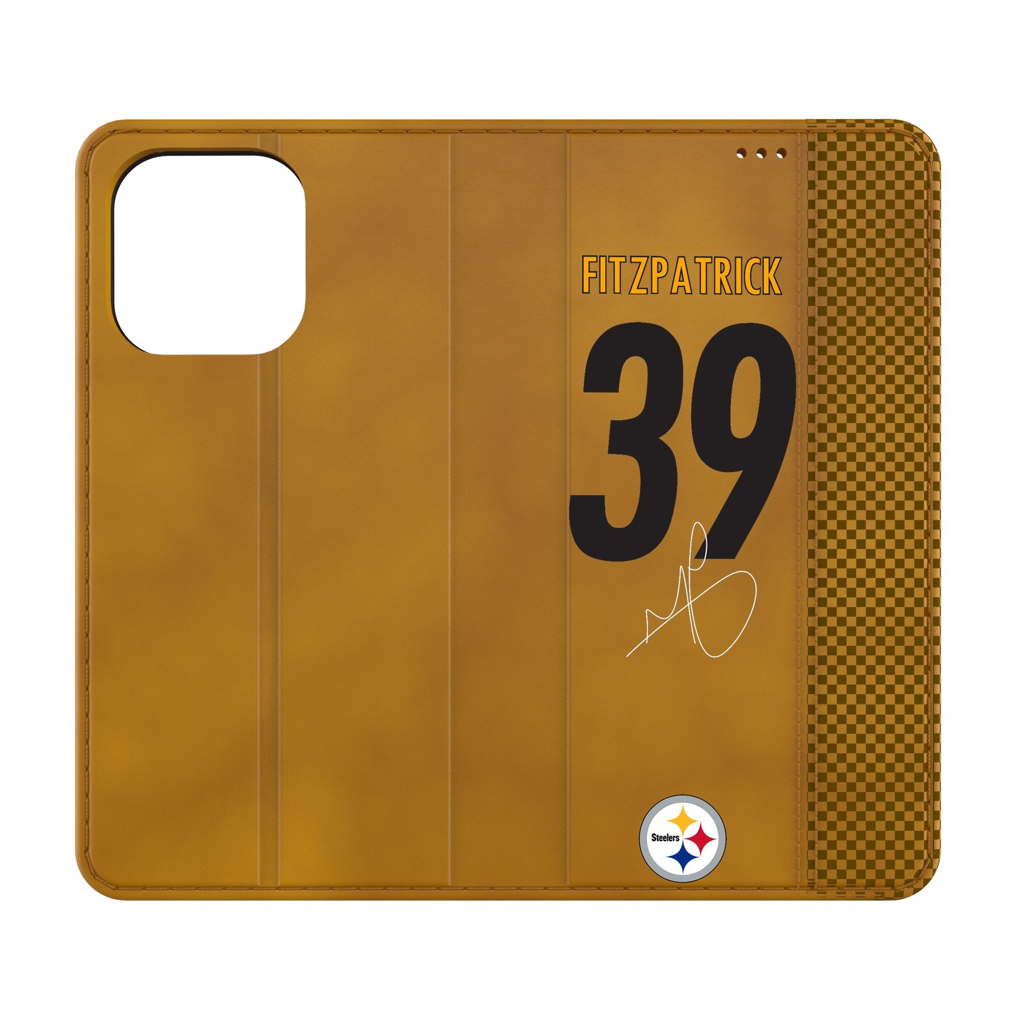 Minkah Fitzpatrick Pittsburgh Steelers 39 Game Tactic Folio Phone Case for Apple iPhone - Sports Gifts, Sports Memorabilia, Sports Collectibles, Fan Shop
