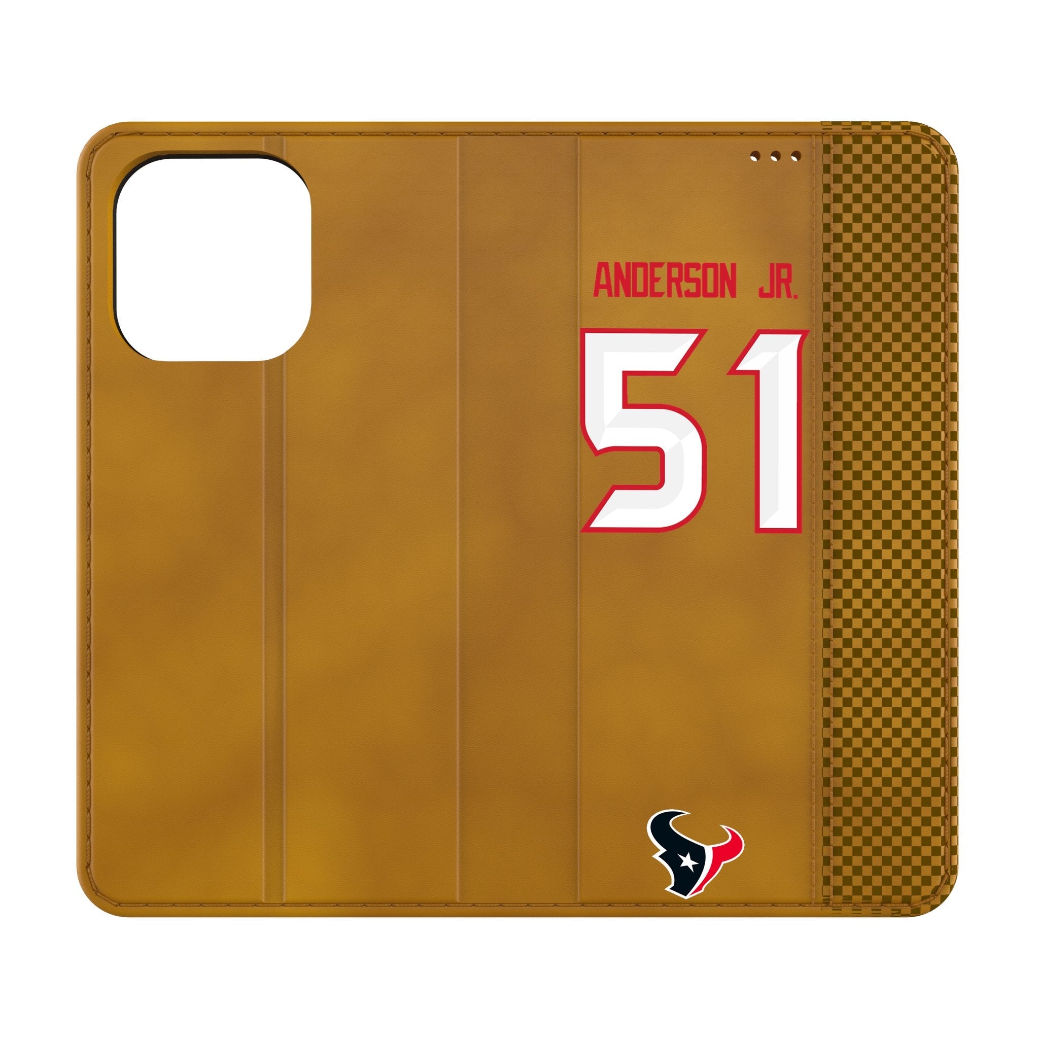 Will Anderson Jr. Houston Texans 51 Game Tactic Folio Phone Case for Apple iPhone - Sports Gifts, Sports Memorabilia, Sports Collectibles, Fan Shop