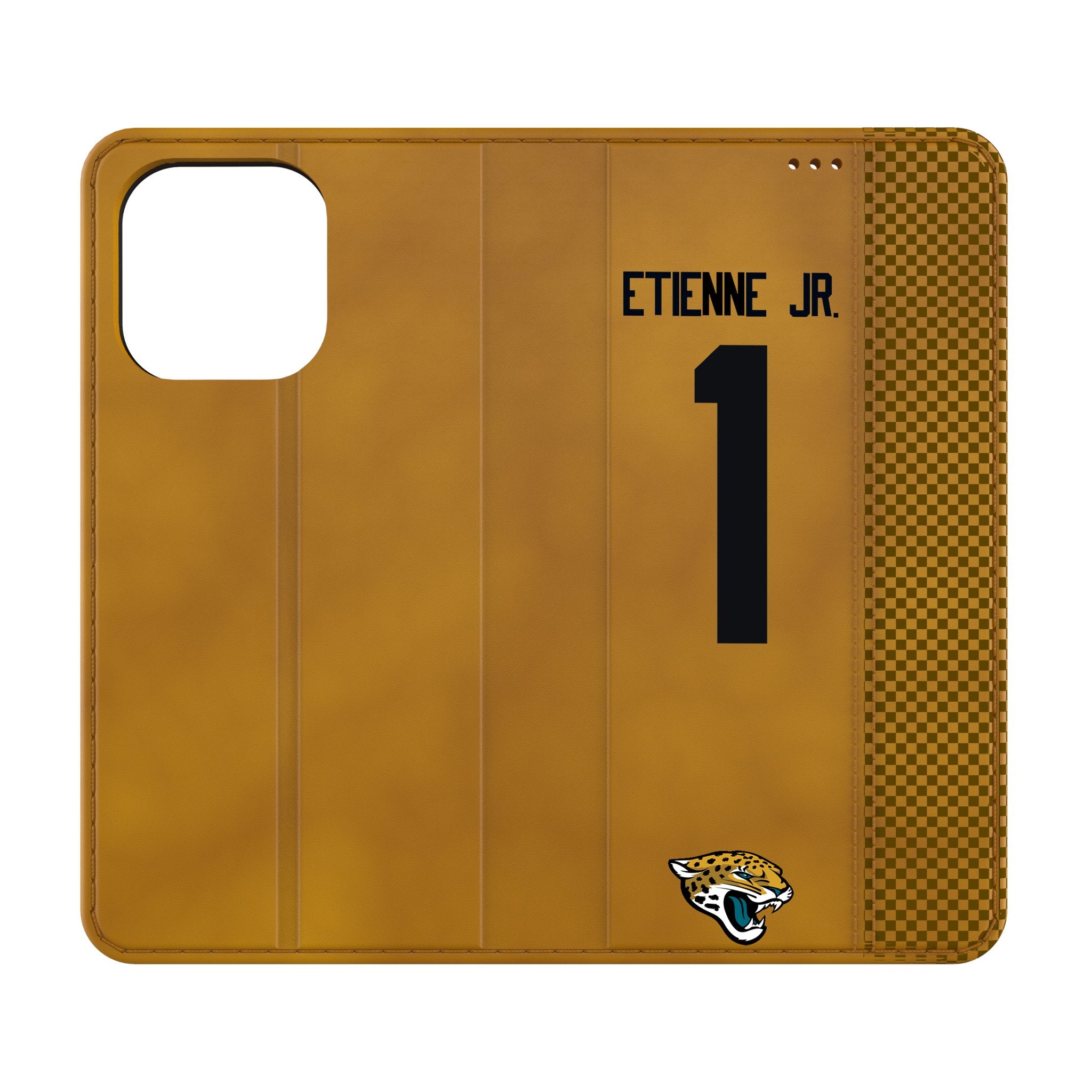 Travis Etienne Jr. Jacksonville Jaguars 1 Game Tactic Folio Phone Case for Apple iPhone - Sports Gifts, Sports Memorabilia, Sports Collectibles, Fan Shop