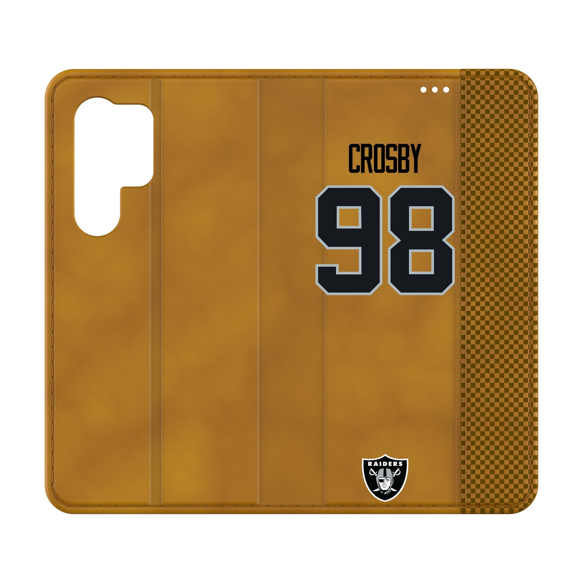 Maxx Crosby Las Vegas Raiders 98 Game Tactic Folio Phone Case for Samsung Galaxy - Sports Gifts, Sports Memorabilia, Sports Collectibles, Fan Shop