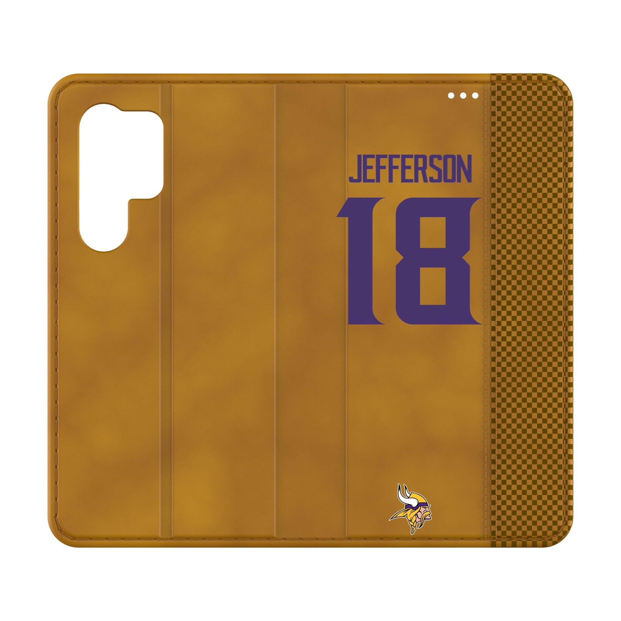 Justin Jefferson Minnesota Vikings 18 Game Tactic Folio Phone Case for Samsung Galaxy - Sports Gifts, Sports Memorabilia, Sports Collectibles, Fan Shop