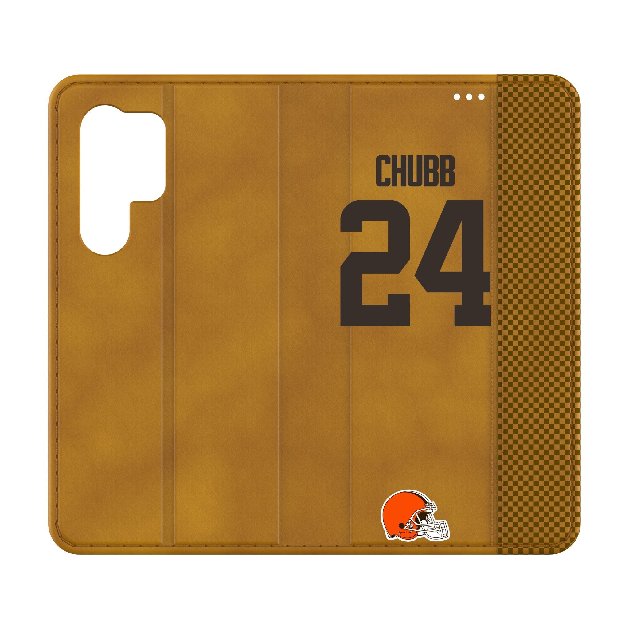 Nick Chubb Cleveland Browns 24 Game Tactic Folio Phone Case for Samsung Galaxy - Sports Gifts, Sports Memorabilia, Sports Collectibles, Fan Shop