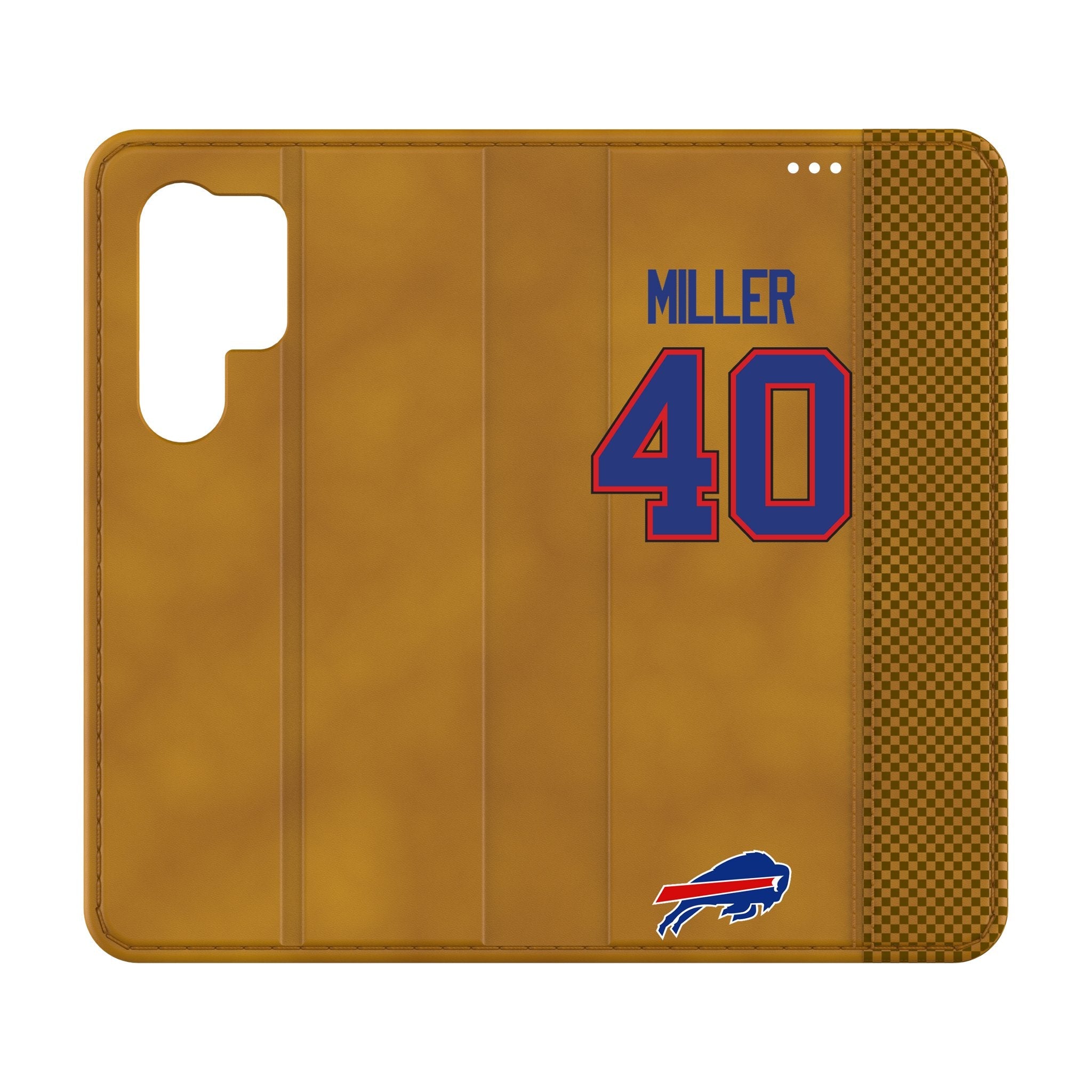 Von Miller Buffalo Bills 40 Game Tactic Folio Phone Case for Samsung Galaxy - Sports Gifts, Sports Memorabilia, Sports Collectibles, Fan Shop