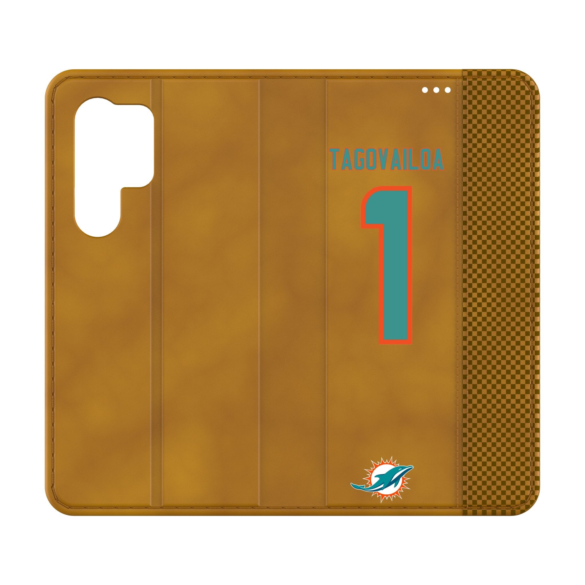 Tua Tagovailoa Miami Dolphins 1 Game Tactic Folio Phone Case for Samsung Galaxy - Sports Gifts, Sports Memorabilia, Sports Collectibles, Fan Shop