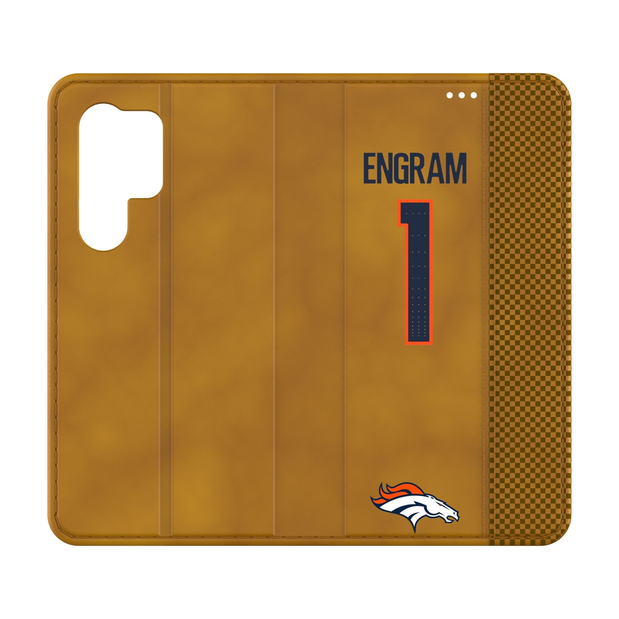Evan Engram Denver Broncos 1 Game Tactic Folio Phone Case for Samsung Galaxy - Sports Gifts, Sports Memorabilia, Sports Collectibles, Fan Shop