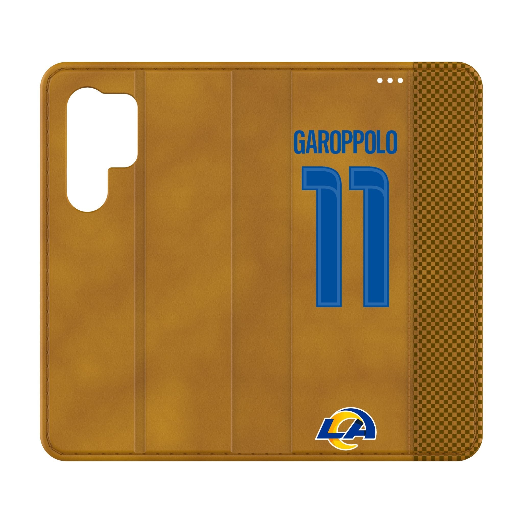 Jimmy Garoppolo Los Angeles Rams 11 Game Tactic Folio Phone Case for Samsung Galaxy - Sports Gifts, Sports Memorabilia, Sports Collectibles, Fan Shop