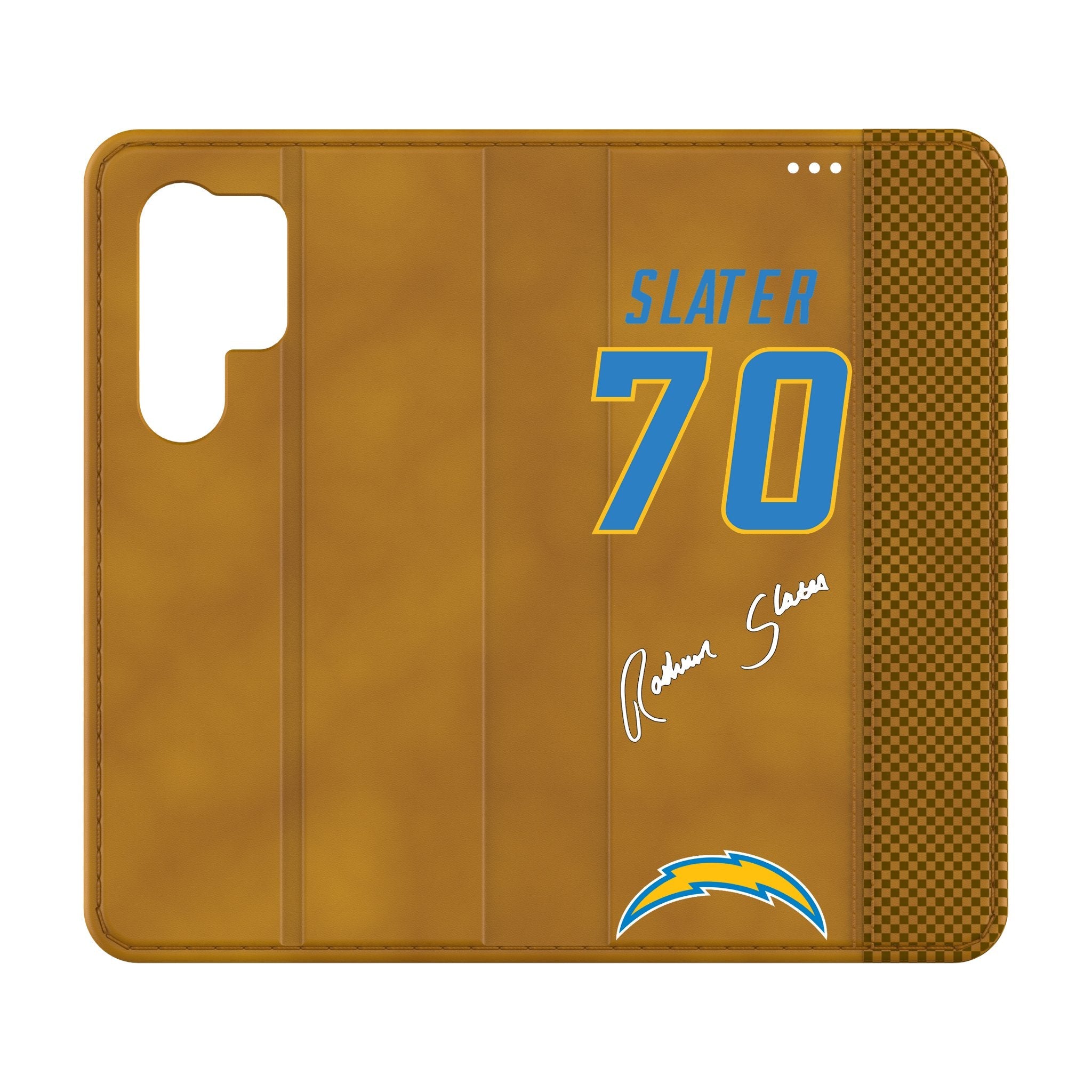 RaShawn Slater Los Angeles Chargers 70 Game Tactic Folio Phone Case for Samsung Galaxy - Sports Gifts, Sports Memorabilia, Sports Collectibles, Fan Shop