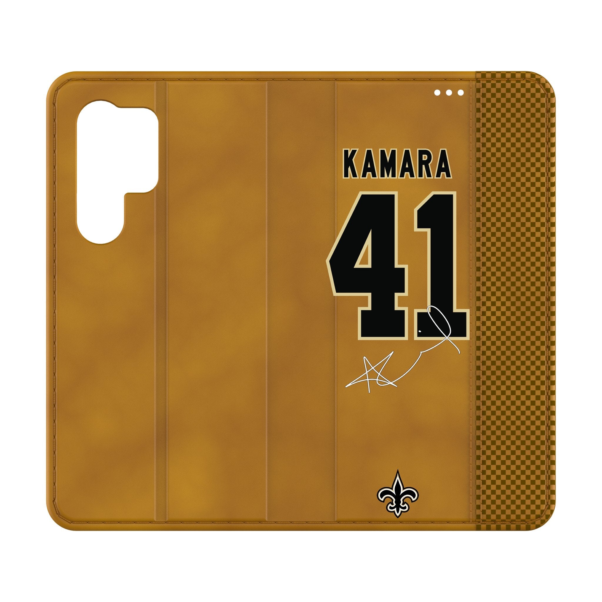Alvin Kamara New Orleans Saints 41 Game Tactic Folio Phone Case for Samsung Galaxy - Sports Gifts, Sports Memorabilia, Sports Collectibles, Fan Shop