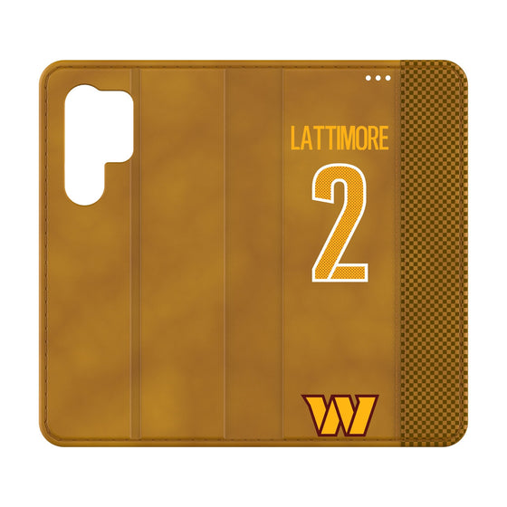Marshon Lattimore Washington Commanders 2 Game Tactic Folio Phone Case for Samsung Galaxy - Sports Gifts, Sports Memorabilia, Sports Collectibles, Fan Shop