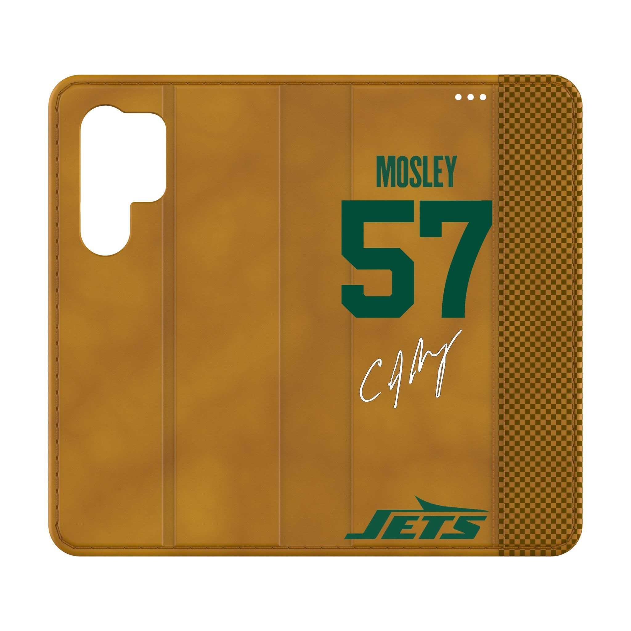 C.J. Mosley New York Jets 57 Game Tactic Folio Phone Case for Samsung Galaxy - Sports Gifts, Sports Memorabilia, Sports Collectibles, Fan Shop