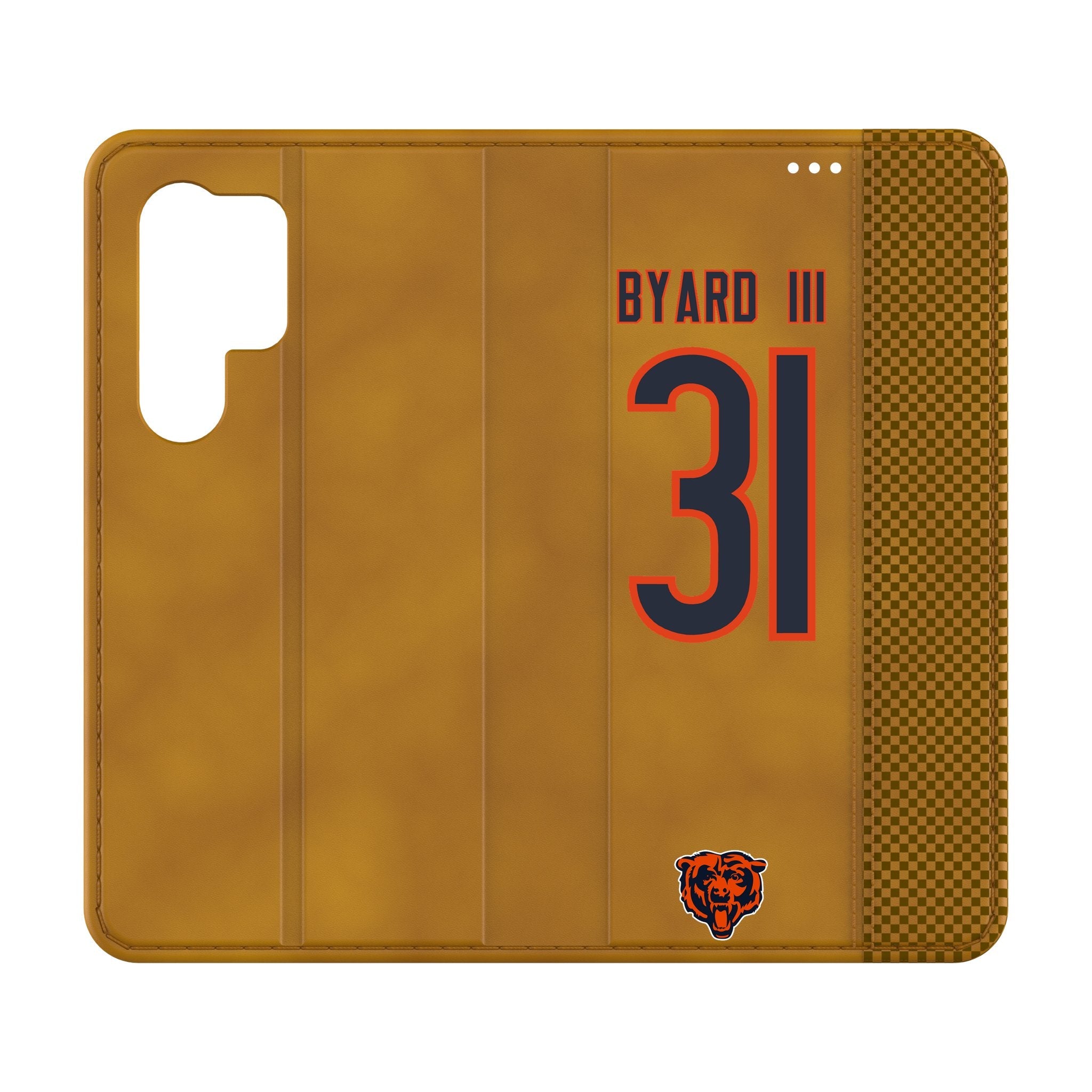 Kevin Byard III Chicago Bears 31 Game Tactic Folio Phone Case for Samsung Galaxy - Sports Gifts, Sports Memorabilia, Sports Collectibles, Fan Shop