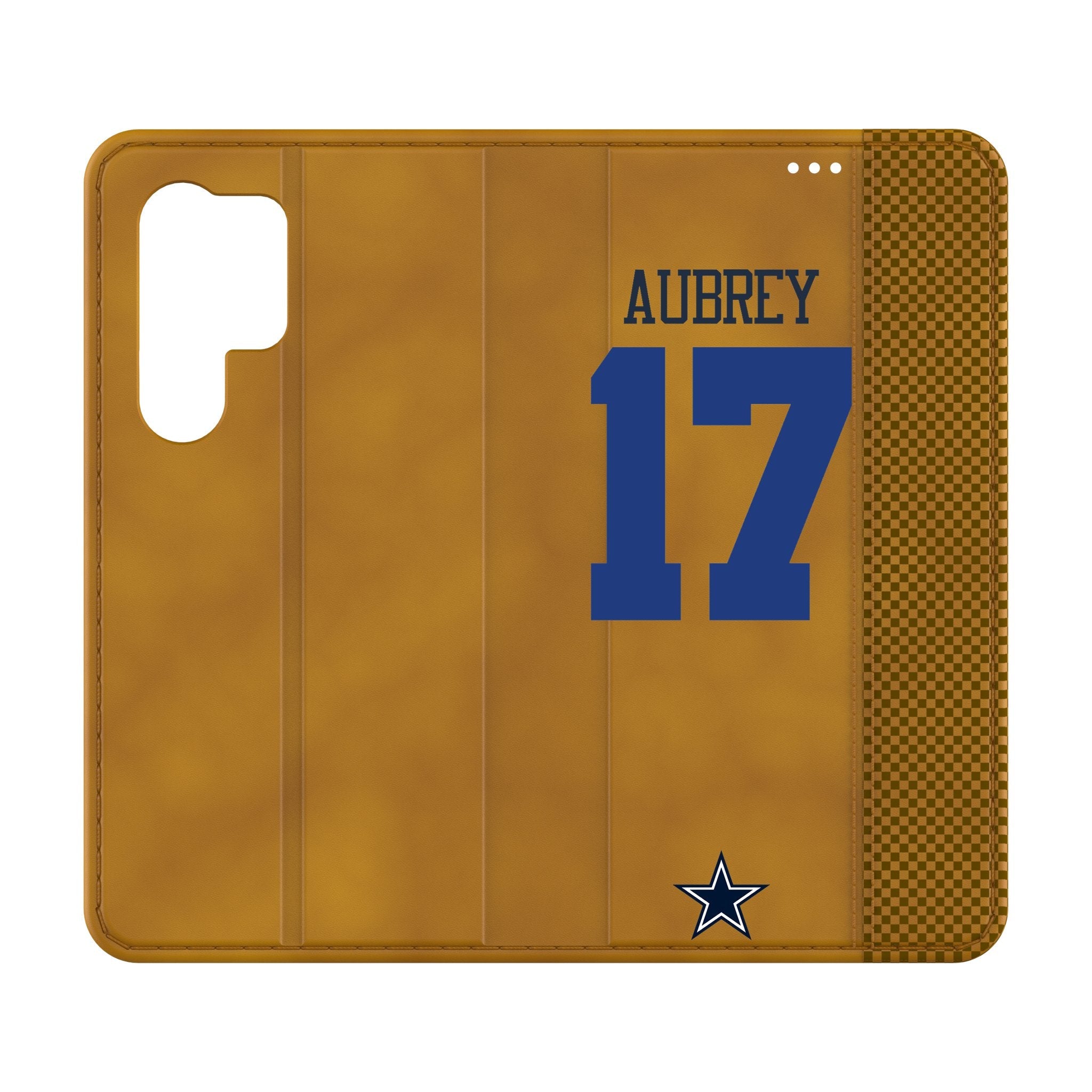 Brandon Aubrey Dallas Cowboys 17 Game Tactic Folio Phone Case for Samsung Galaxy - Sports Gifts, Sports Memorabilia, Sports Collectibles, Fan Shop