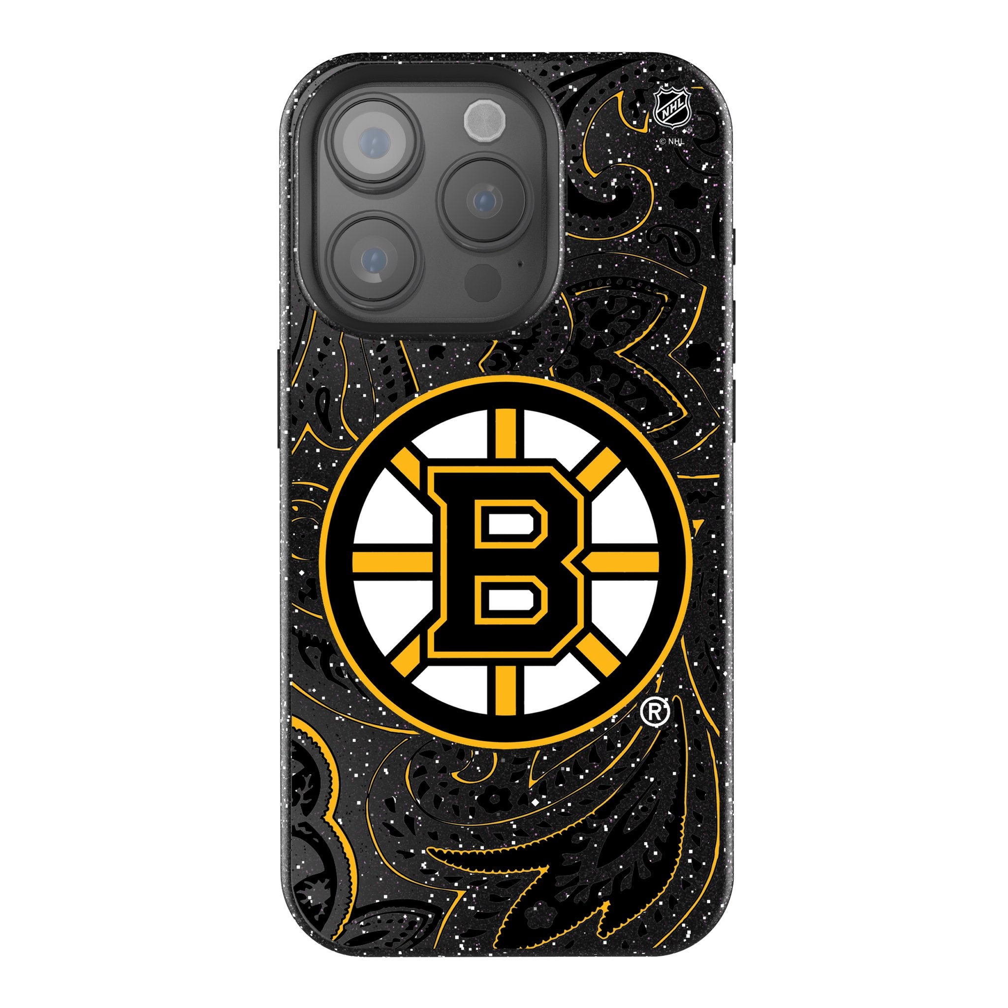 Boston Bruins Paisley Bling Phone Case - Sports Gifts, Sports Memorabilia, Sports Collectibles, Fan Shop