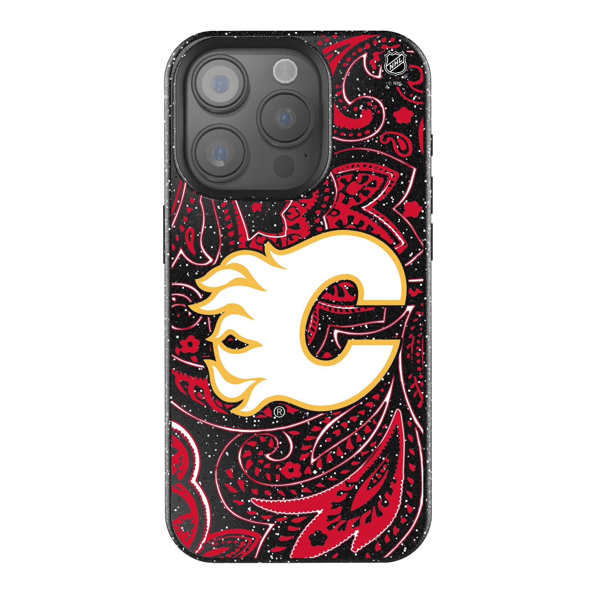 Calgary Flames Paisley Bling Phone Case - Sports Gifts, Sports Memorabilia, Sports Collectibles, Fan Shop