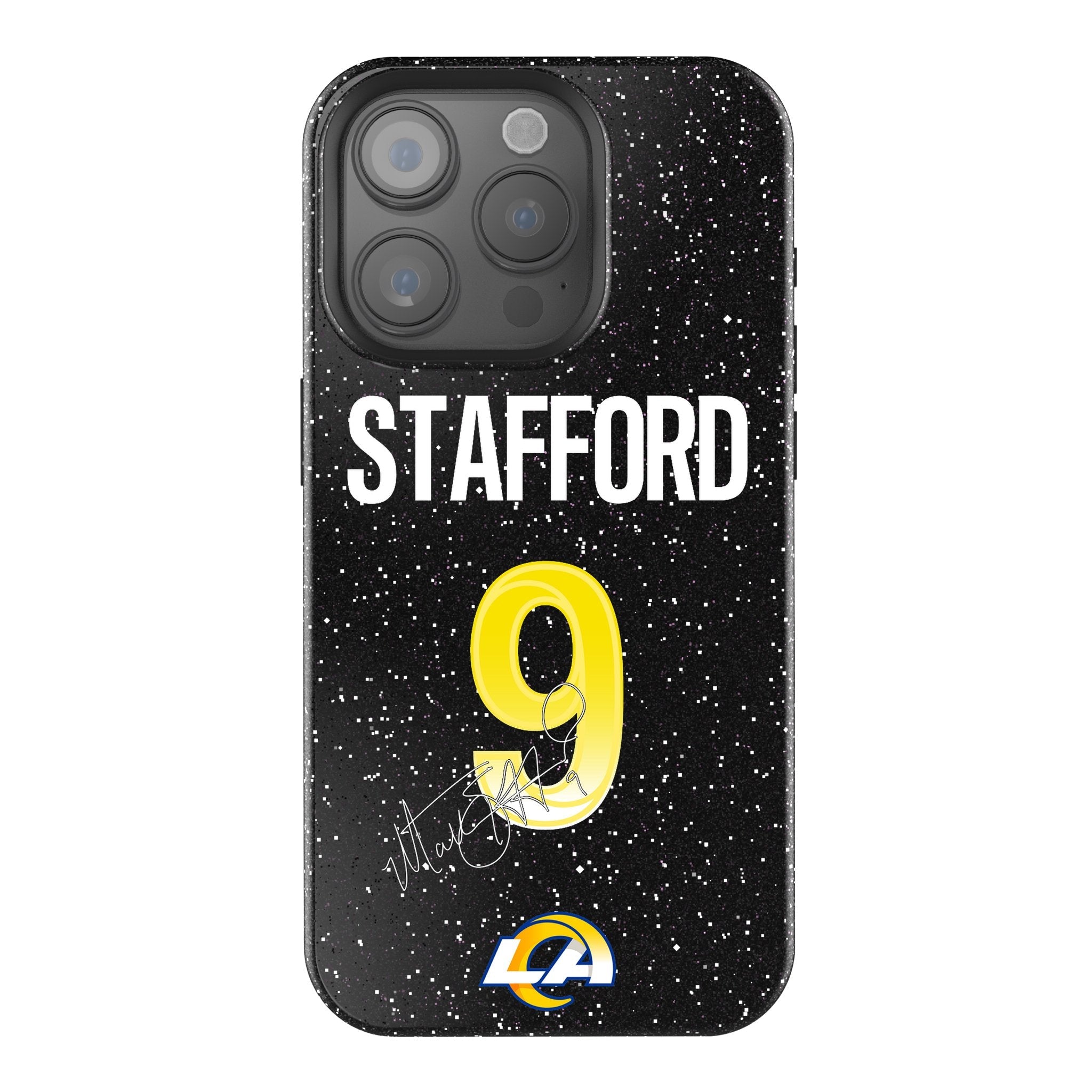 Matthew Stafford Los Angeles Rams 9 Ready Bling Phone Case - Sports Gifts, Sports Memorabilia, Sports Collectibles, Fan Shop