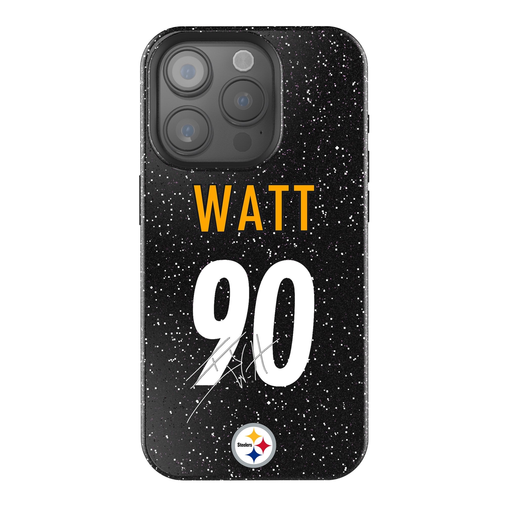 T.J. Watt Pittsburgh Steelers 90 Game Tactic Bling Phone Case for Apple iPhone - Sports Gifts, Sports Memorabilia, Sports Collectibles, Fan Shop