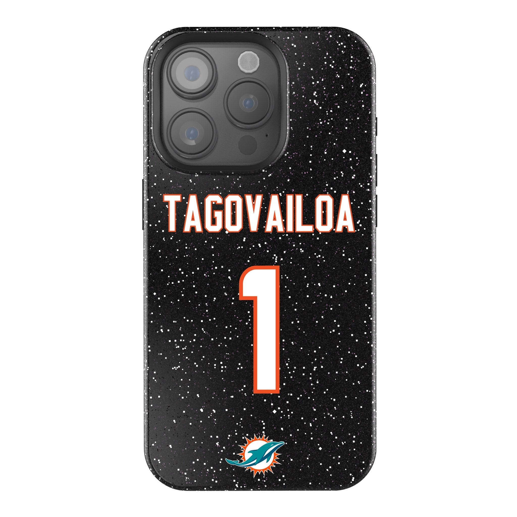 Tua Tagovailoa Miami Dolphins 1 Ready Bling Phone Case - Sports Gifts, Sports Memorabilia, Sports Collectibles, Fan Shop