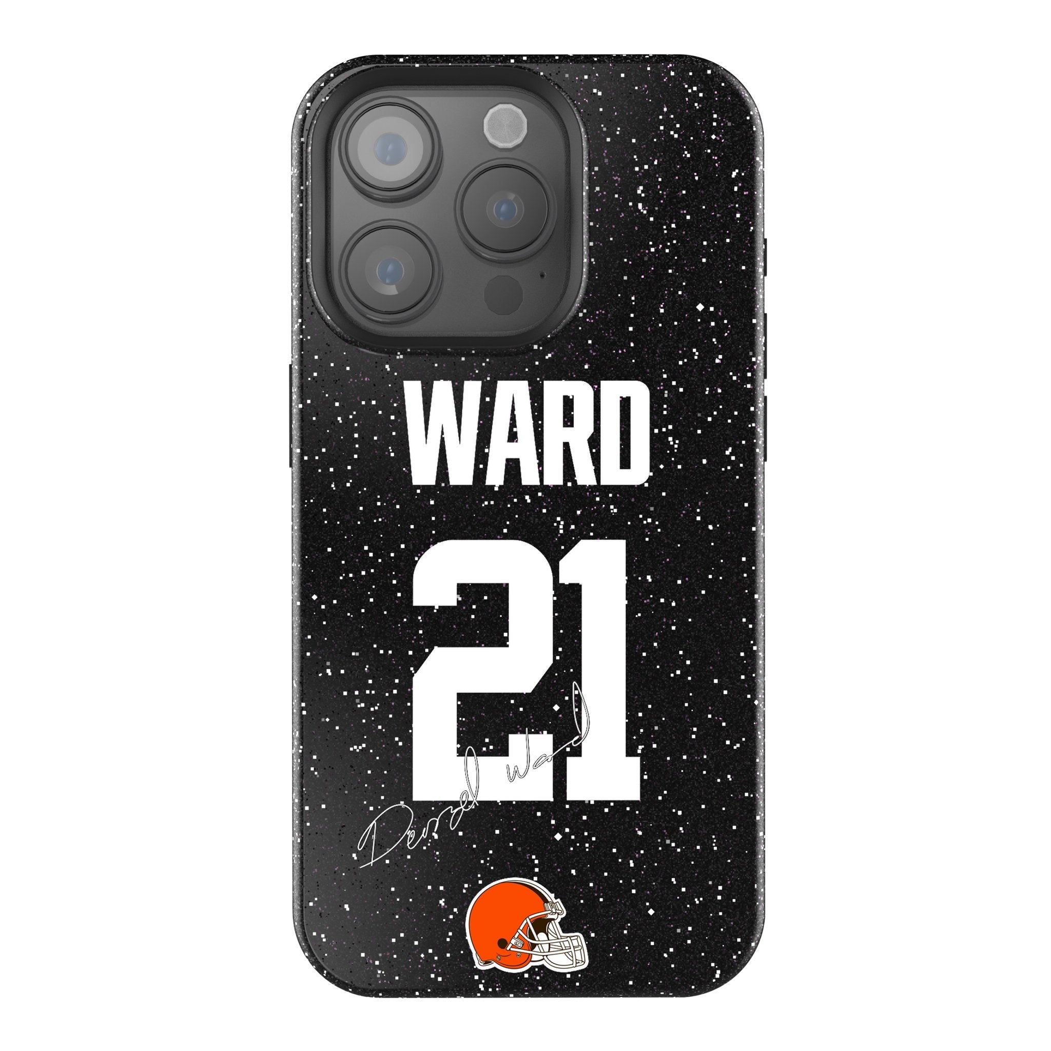 Denzel Ward Cleveland Browns 21 Ready Bling Phone Case - Sports Gifts, Sports Memorabilia, Sports Collectibles, Fan Shop
