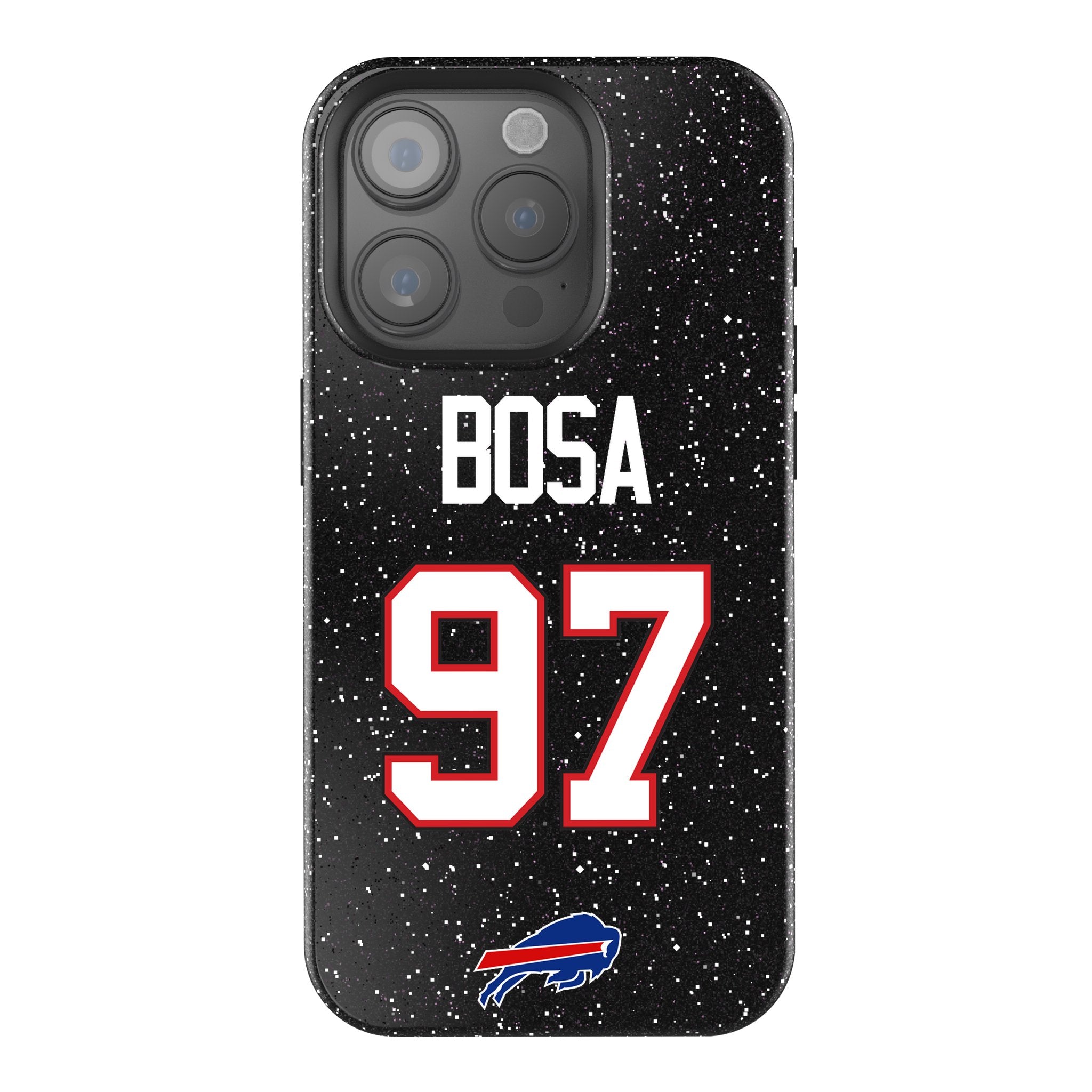 Joey Bosa Buffalo Bills 97 Game Tactic Bling Phone Case for Apple iPhone - Sports Gifts, Sports Memorabilia, Sports Collectibles, Fan Shop