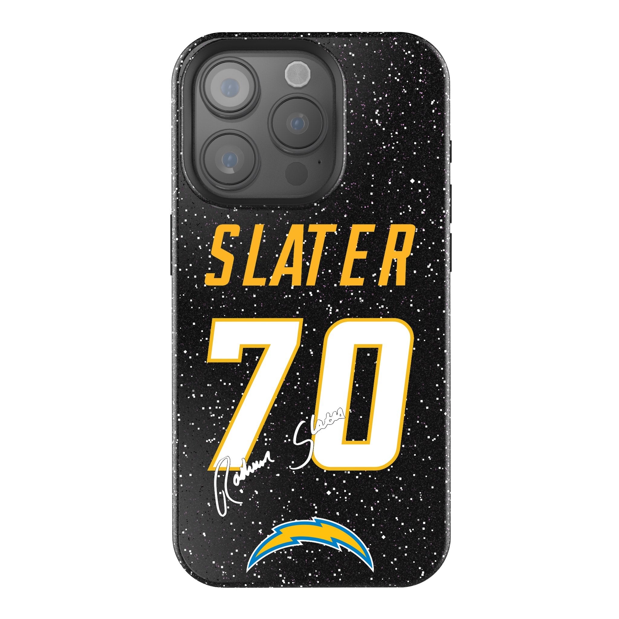 RaShawn Slater Los Angeles Chargers 70 Ready Bling Phone Case - Sports Gifts, Sports Memorabilia, Sports Collectibles, Fan Shop