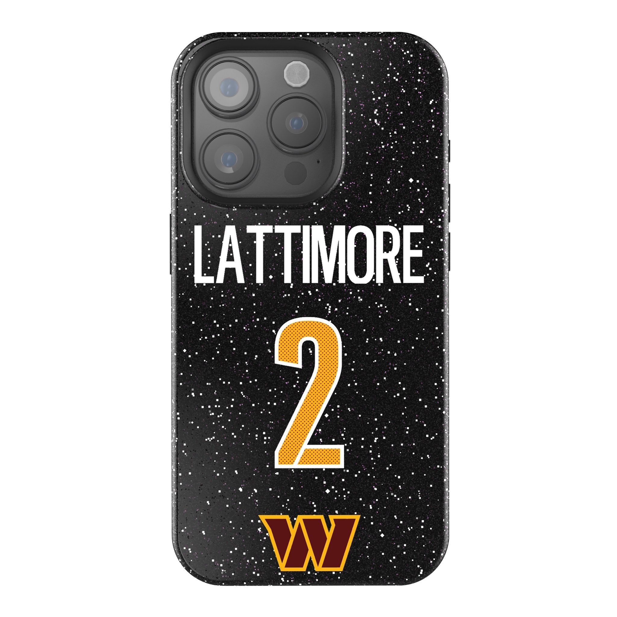 Marshon Lattimore Washington Commanders 2 Game Tactic Bling Phone Case for Apple iPhone - Sports Gifts, Sports Memorabilia, Sports Collectibles, Fan Shop