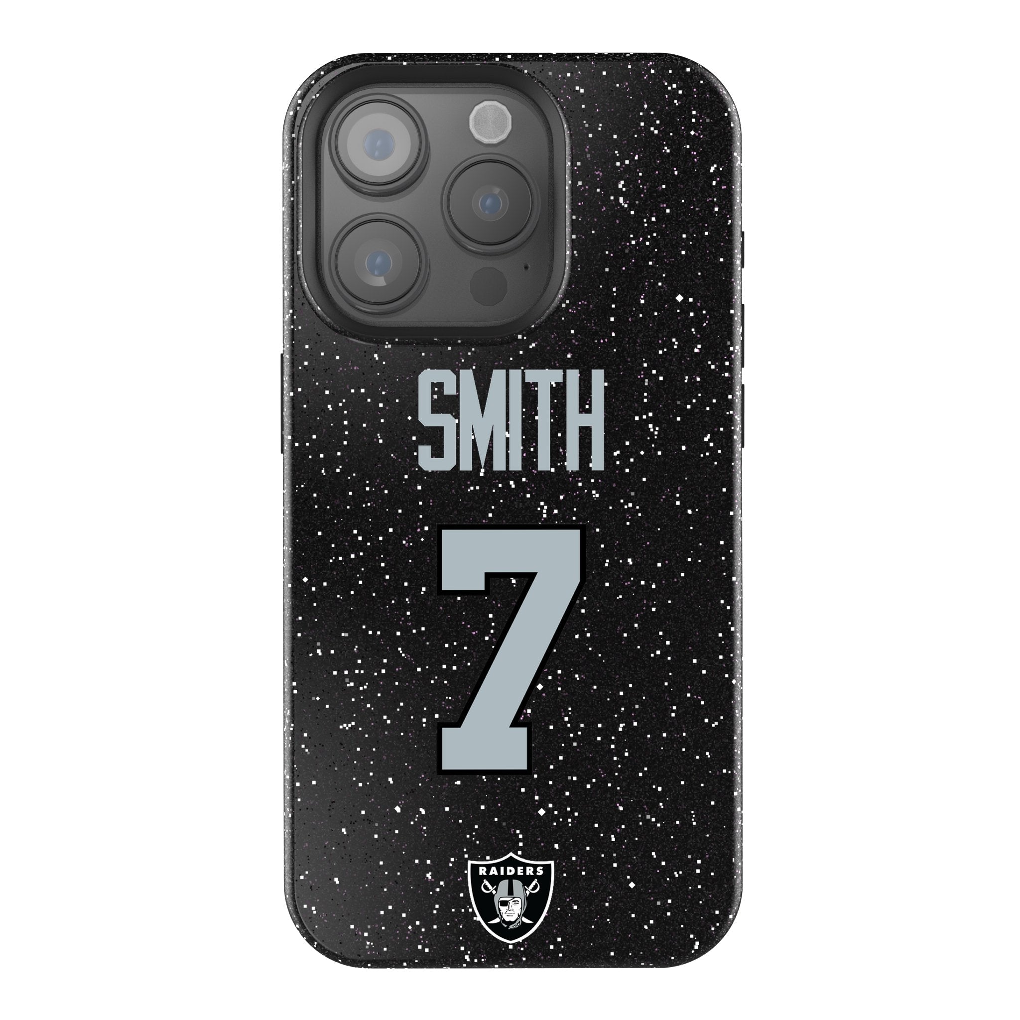 Geno Smith Las Vegas Raiders 7 Game Tactic Bling Phone Case for Apple iPhone - Sports Gifts, Sports Memorabilia, Sports Collectibles, Fan Shop