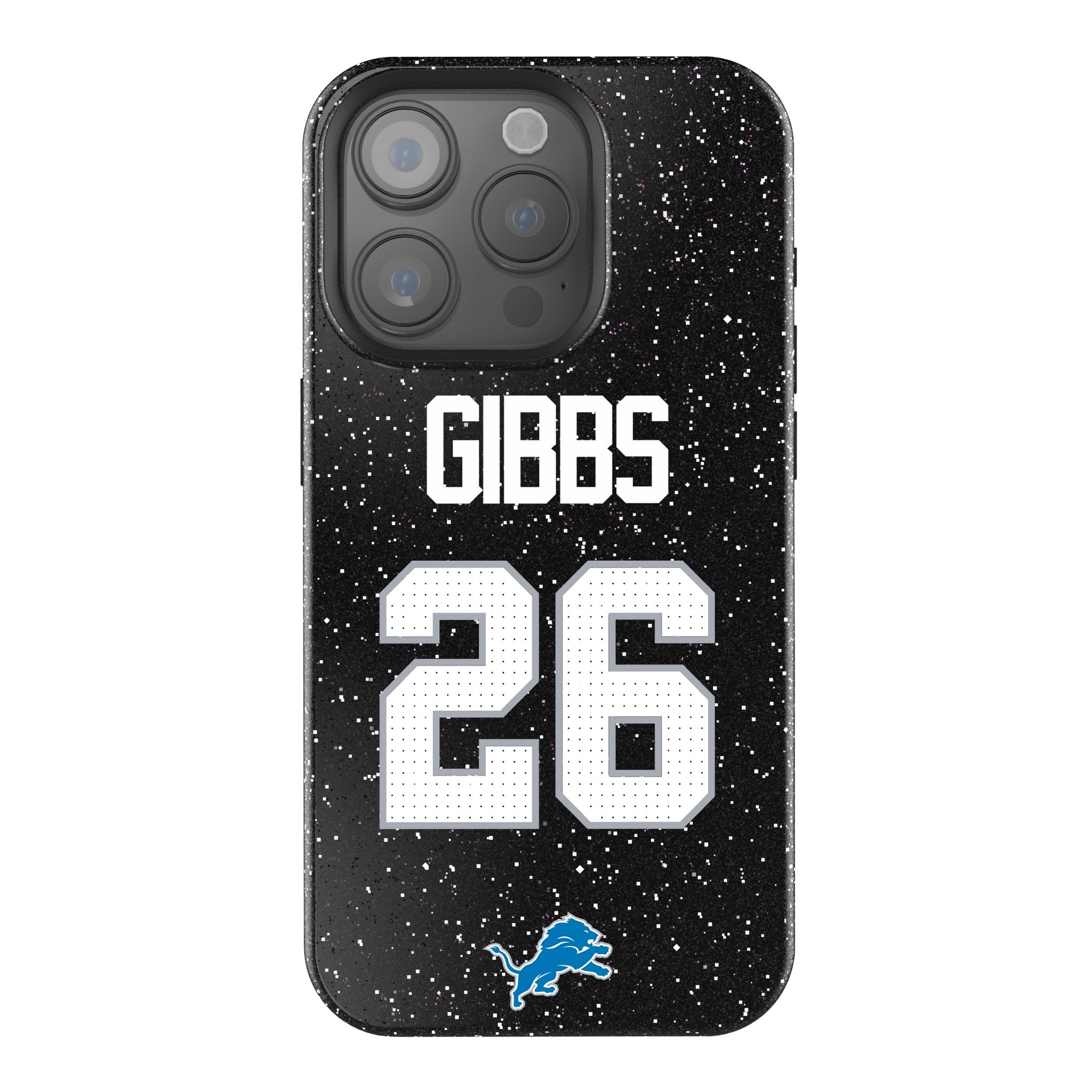 Jahmyr Gibbs Detroit Lions 26 Game Tactic Bling Phone Case for Apple iPhone - Sports Gifts, Sports Memorabilia, Sports Collectibles, Fan Shop