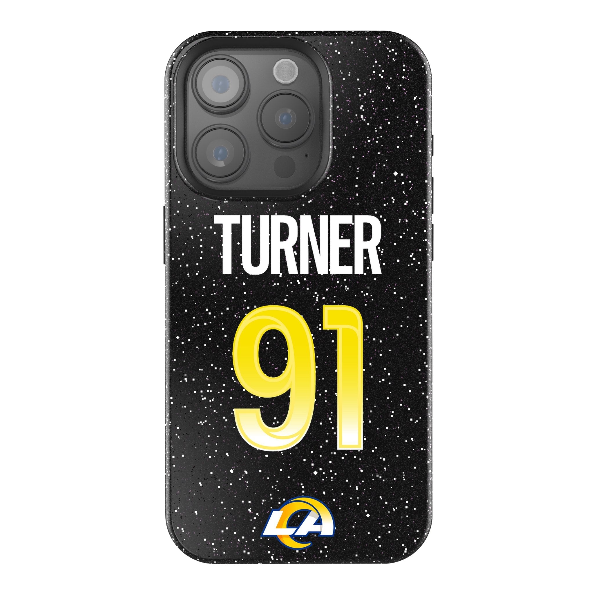 Kobie Turner Los Angeles Rams 91 Ready Bling Phone Case - Sports Gifts, Sports Memorabilia, Sports Collectibles, Fan Shop