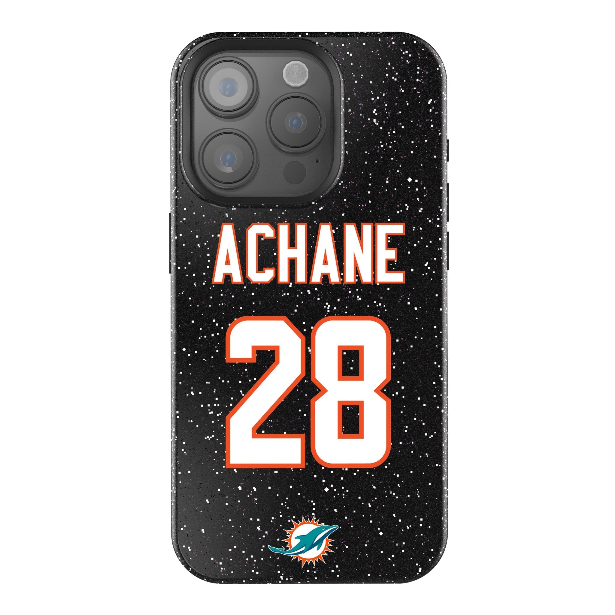 De'Von Achane Miami Dolphins 28 Ready Bling Phone Case - Sports Gifts, Sports Memorabilia, Sports Collectibles, Fan Shop