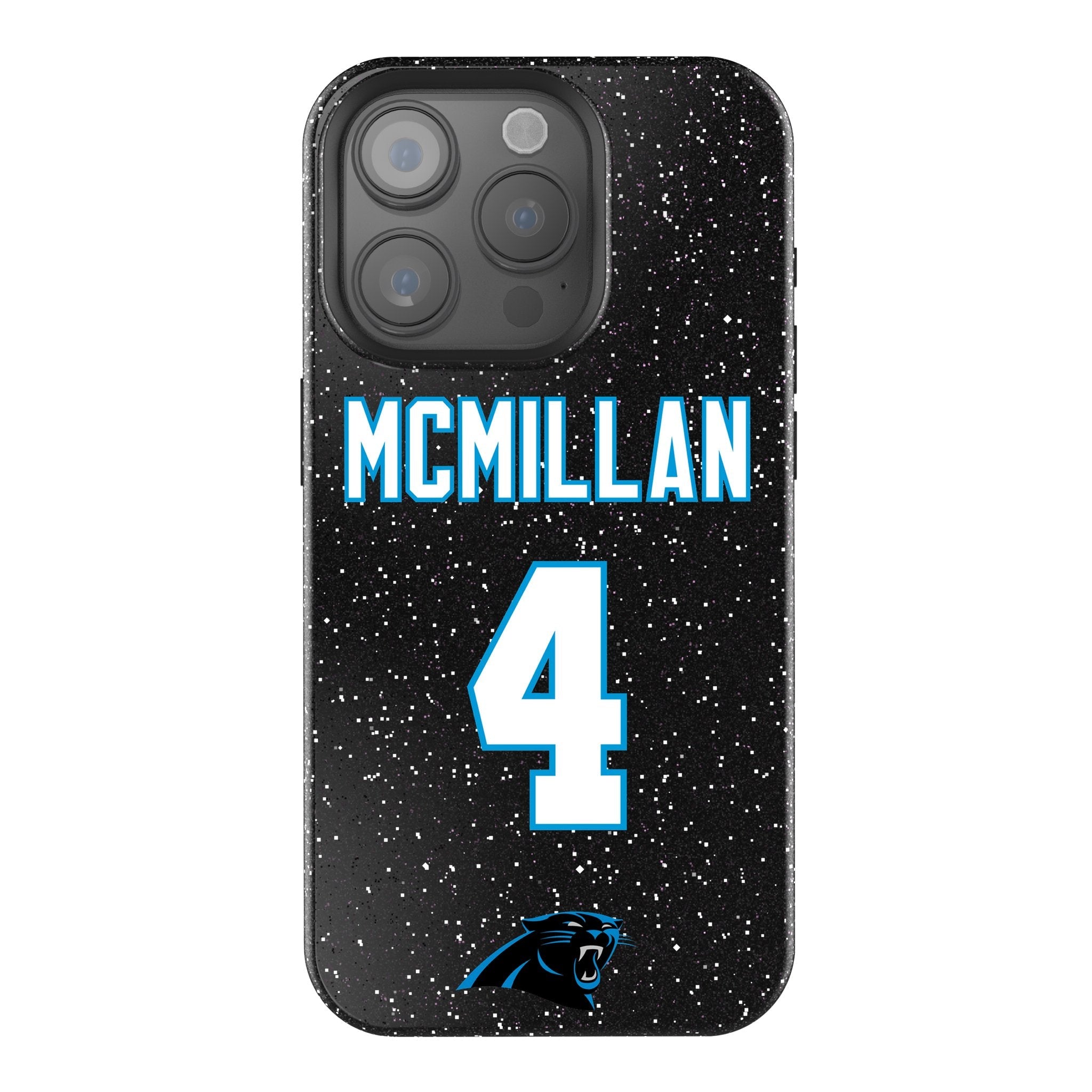 Tetairoa McMillan Carolina Panthers 4 Game Tactic Bling Phone Case for Apple iPhone - Sports Gifts, Sports Memorabilia, Sports Collectibles, Fan Shop