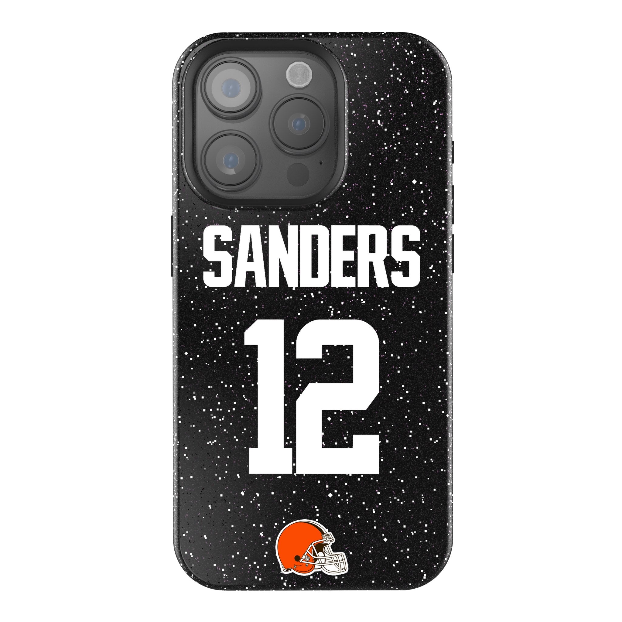 Shedeur Sanders Cleveland Browns 12 Game Tactic Bling Phone Case for Apple iPhone - Sports Gifts, Sports Memorabilia, Sports Collectibles, Fan Shop