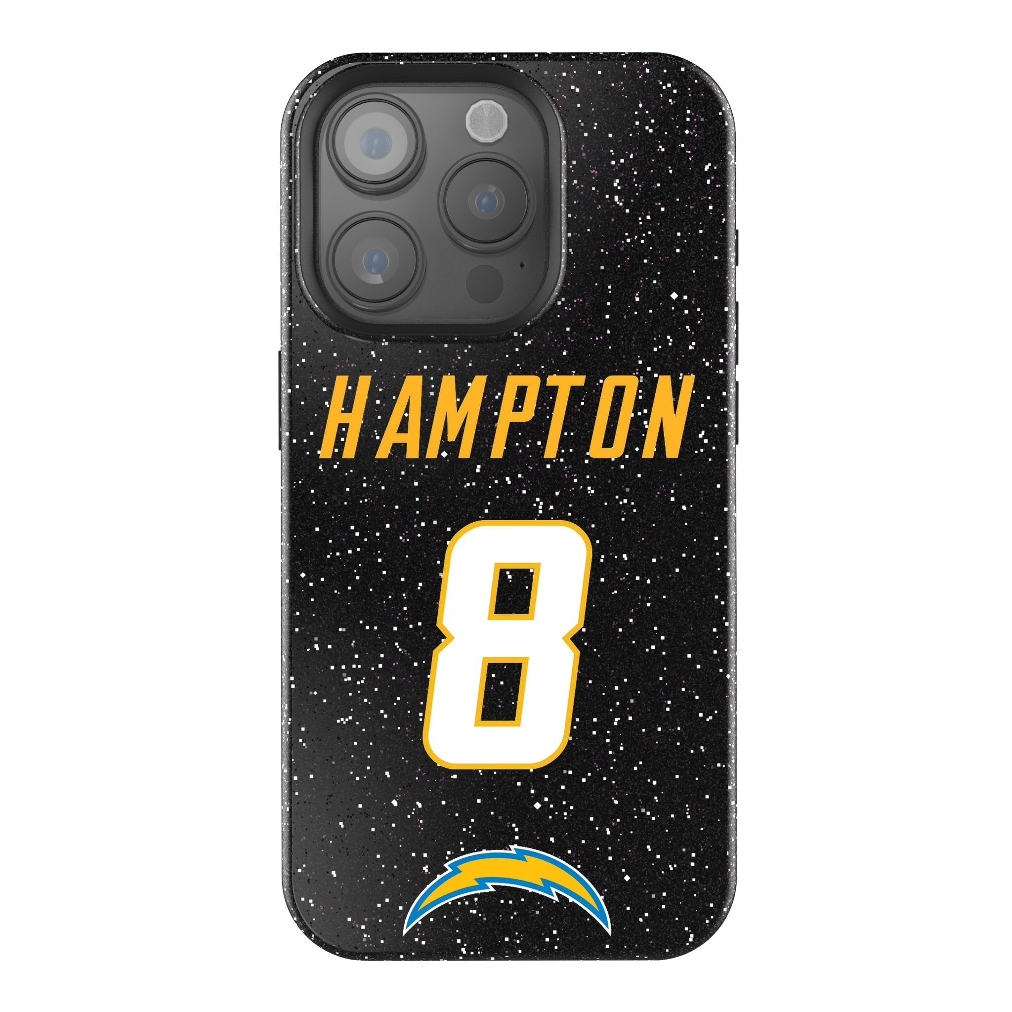 Omarion Hampton Los Angeles Chargers 8 Game Tactic Bling Phone Case for Apple iPhone - Sports Gifts, Sports Memorabilia, Sports Collectibles, Fan Shop