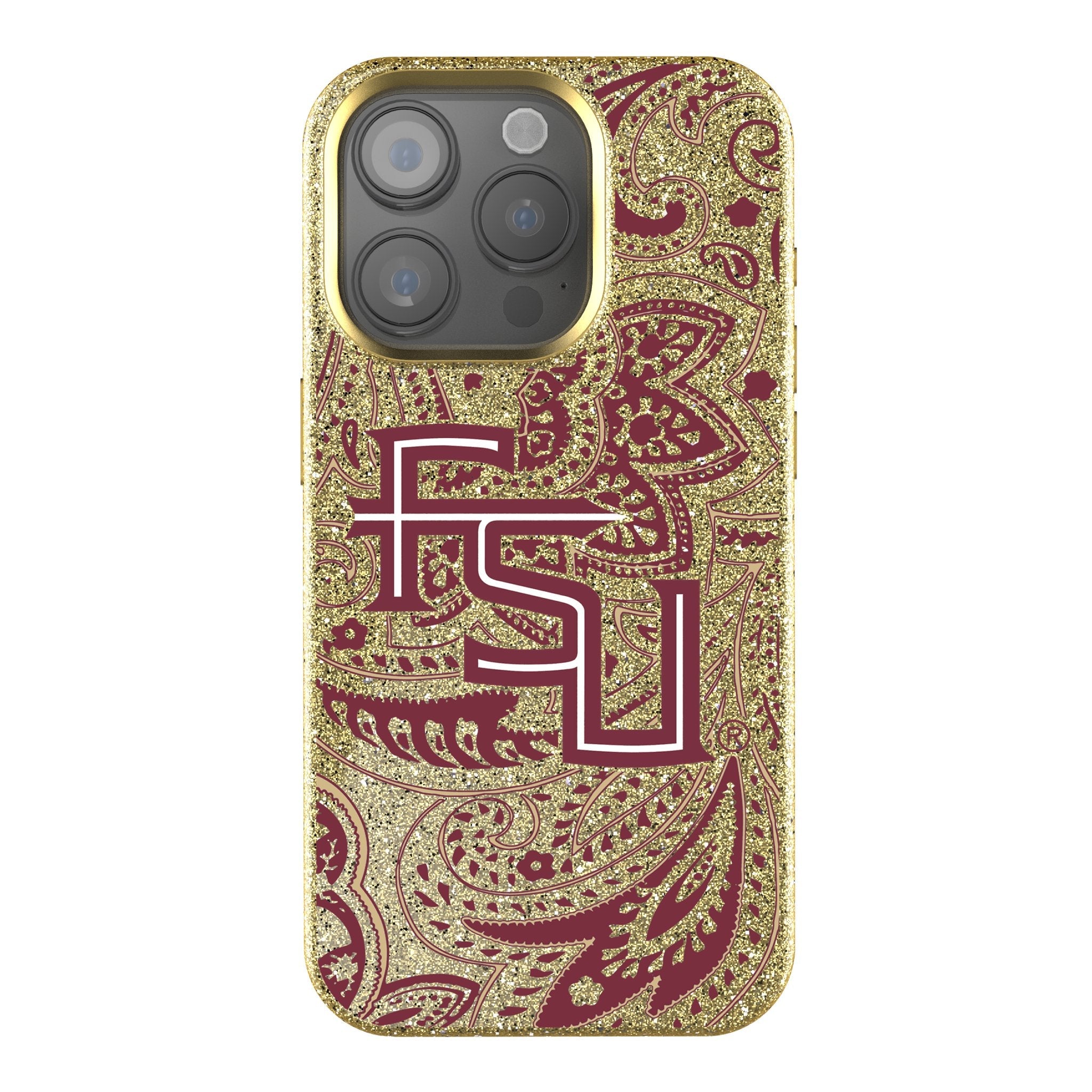 Florida State University Seminoles Athletic Wordmark Paisley Bling Phone Case - Sports Gifts, Sports Memorabilia, Sports Collectibles, Fan Shop